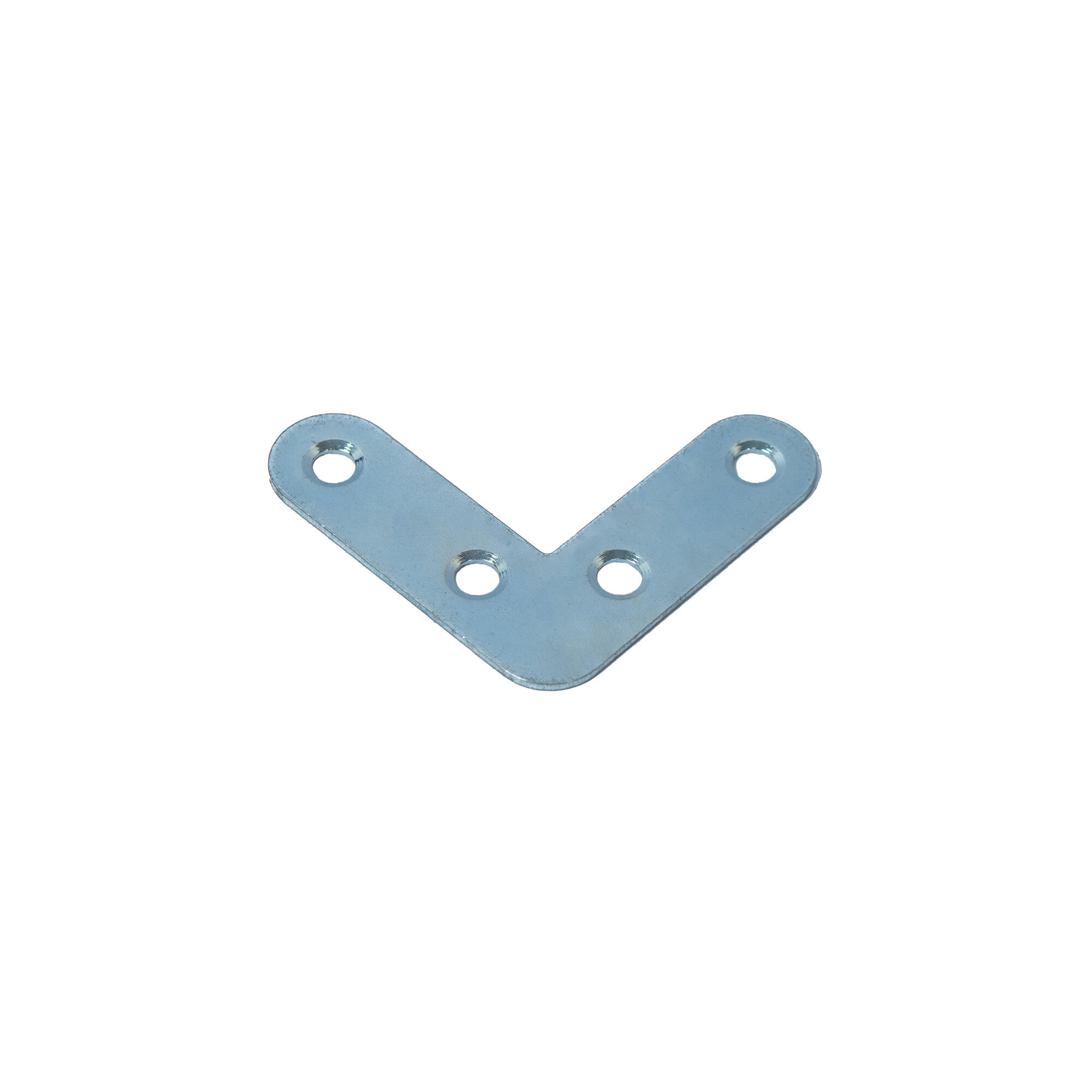 Coltar metalic, plat, otel zincat, 50 x 50 x 15 mm, argintiu