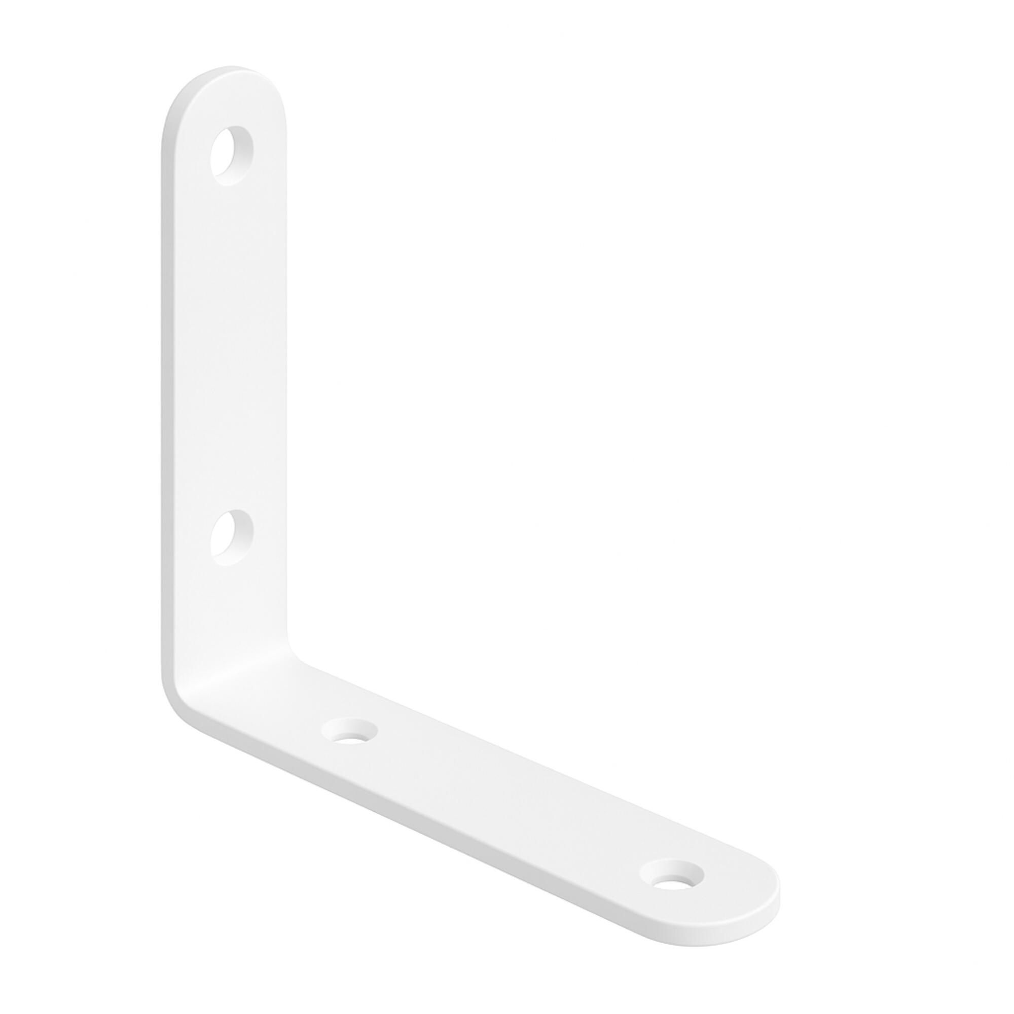 Coltar metalic, otel zincat, 80 x 80 x 18 x 2.5 mm, alb
