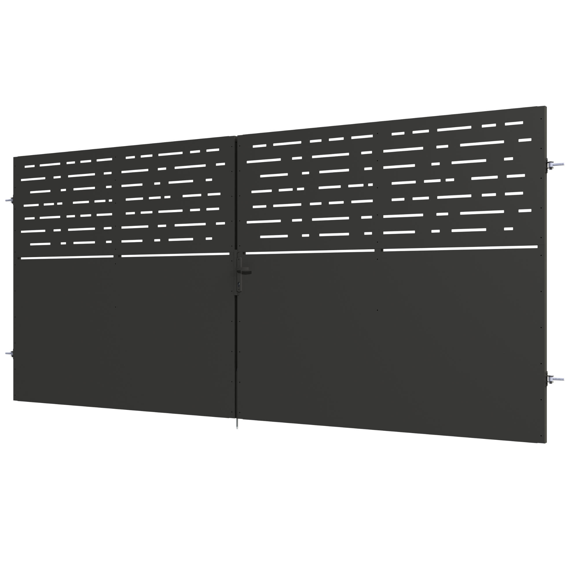 Poarta auto Design N6, otel, 400 x 180 cm, batanta, gri