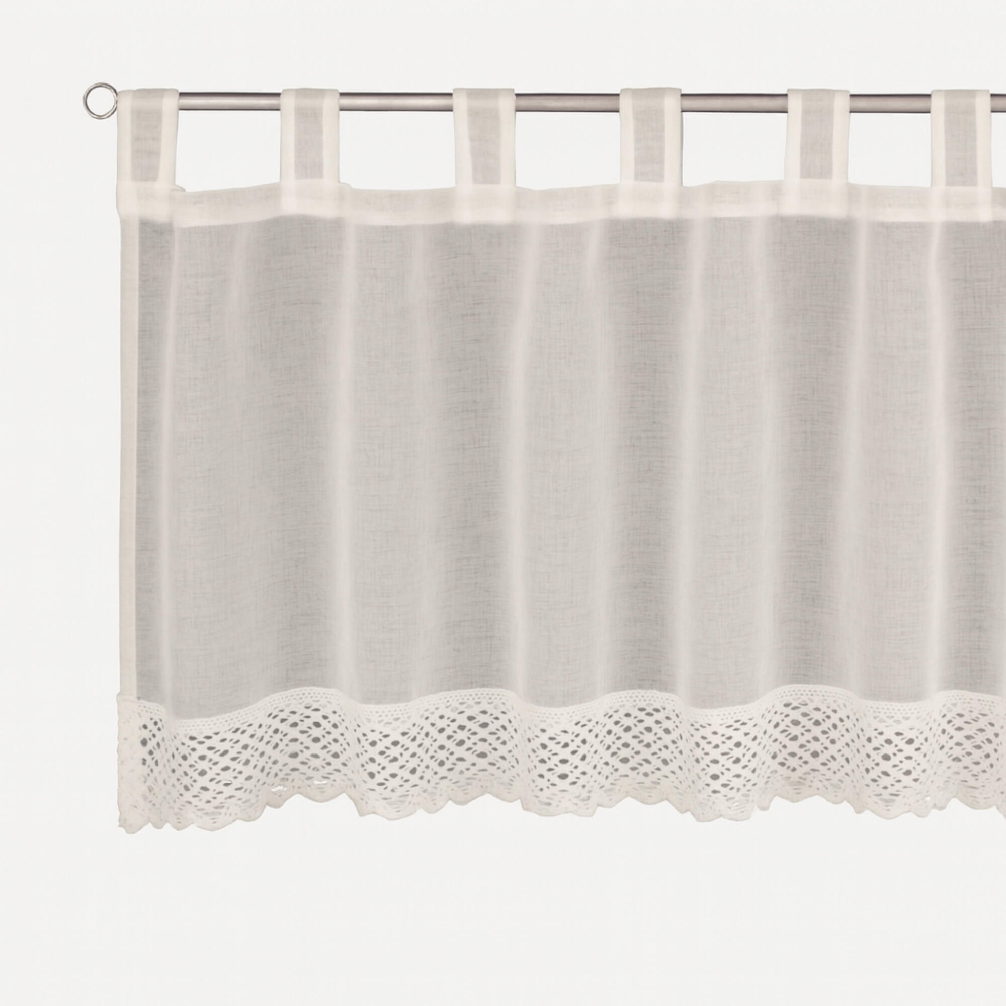 Perdea Macramee, 45 x 115 cm, bride, alb | Leroy Merlin