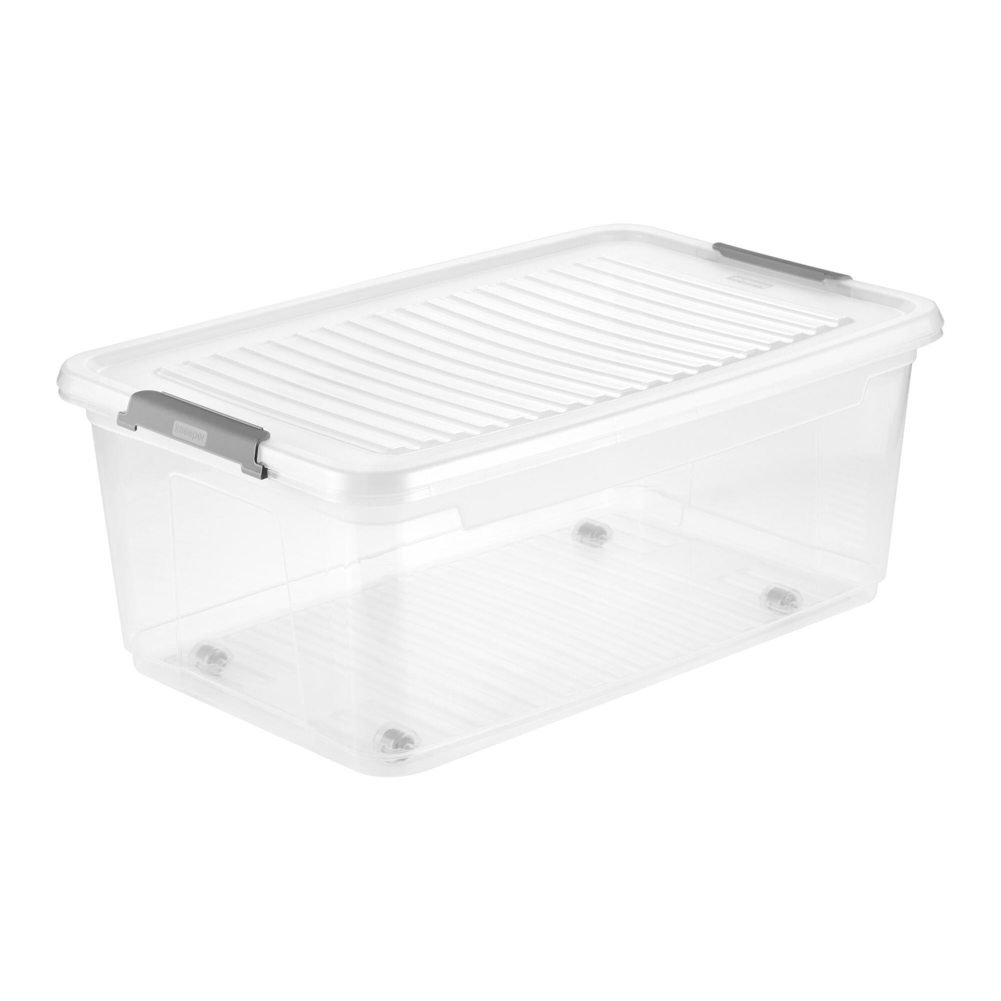 Cutie depozitare, Leo, din plastic, 59 x 38 x 24 cm, 37 L, cu capac