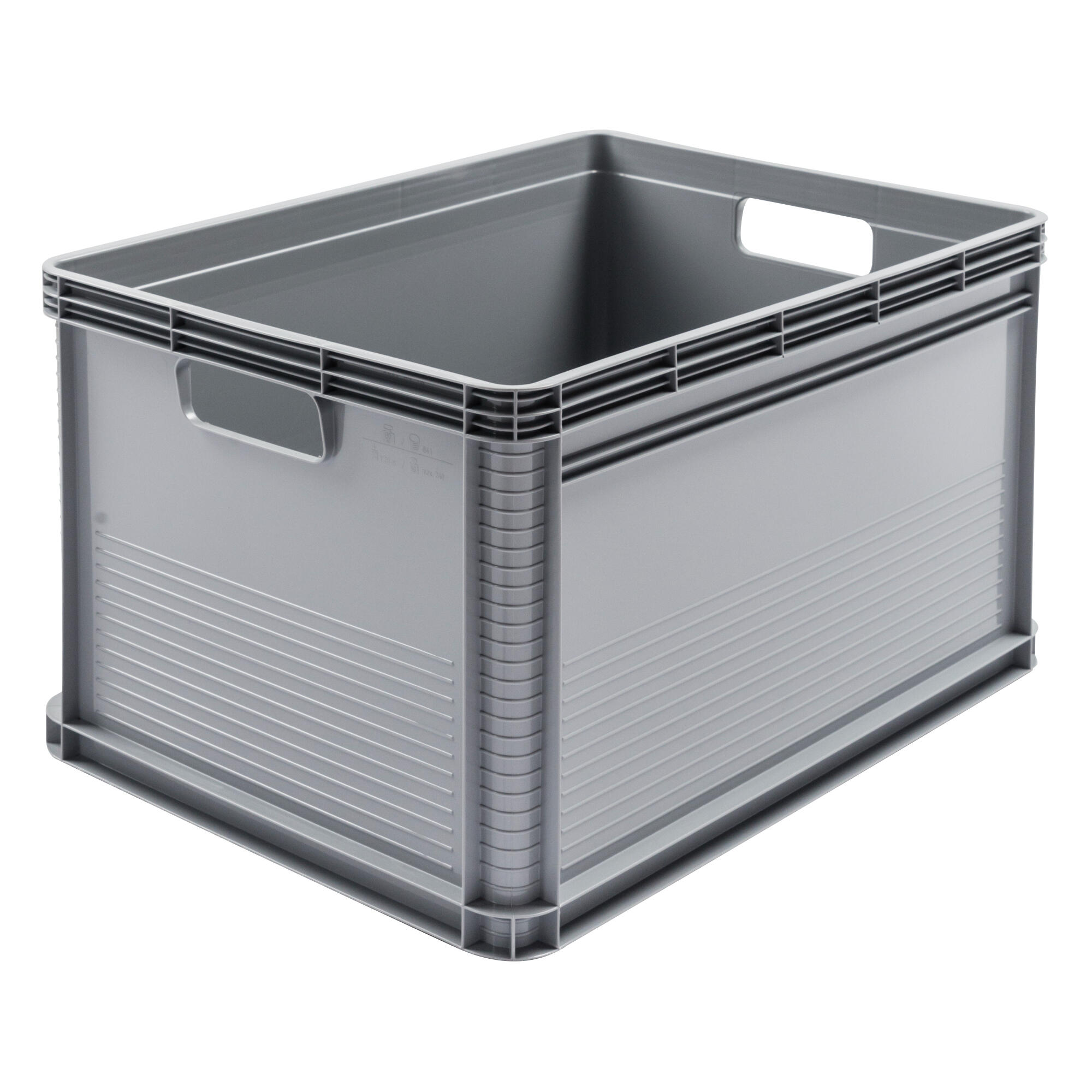 Lada depozitare, din plastic, 60 x 40 x 32 cm, 64 L, gri | Leroy