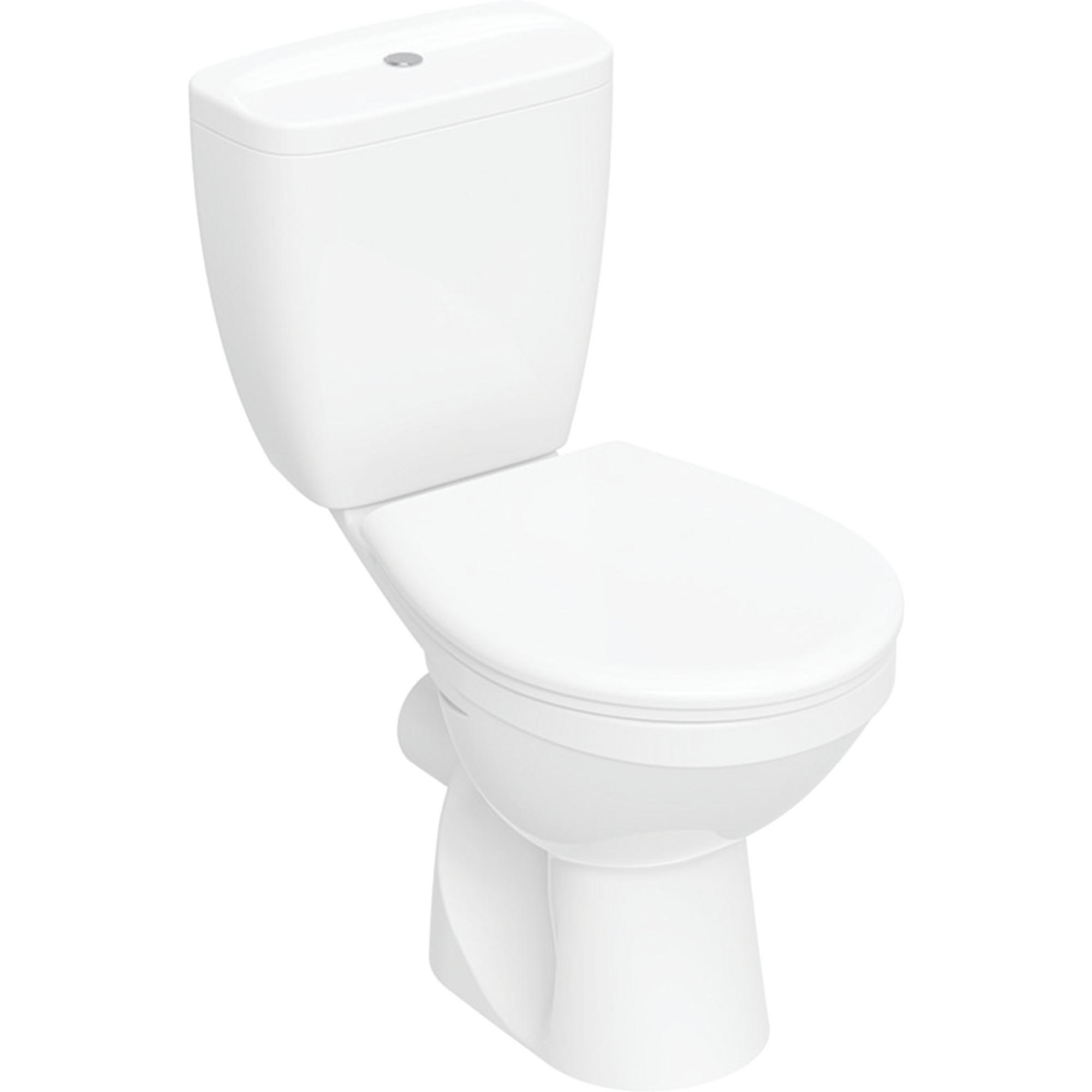 Set vas WC Geberit Kolo, stativ, ceramic, evacuare orizontala, cu rezervor si capac WC, 6 L