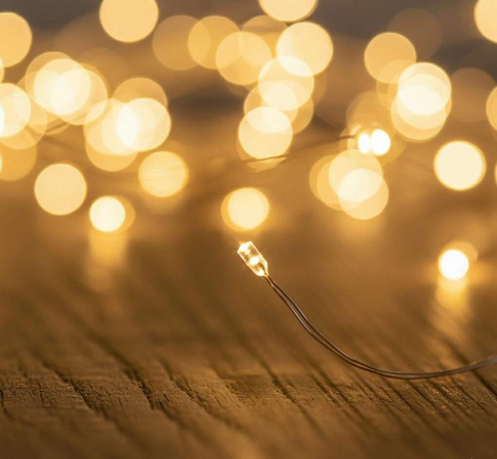 Cascata luminosa 600 lampadine led bianco caldo H 200 x L 120 cm - 7