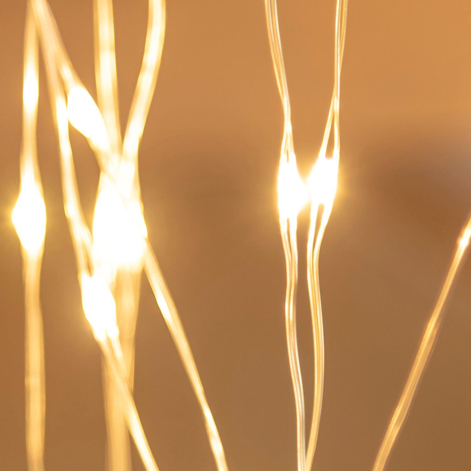 Cascata luminosa 600 lampadine led bianco caldo H 200 x L 120 cm - 5