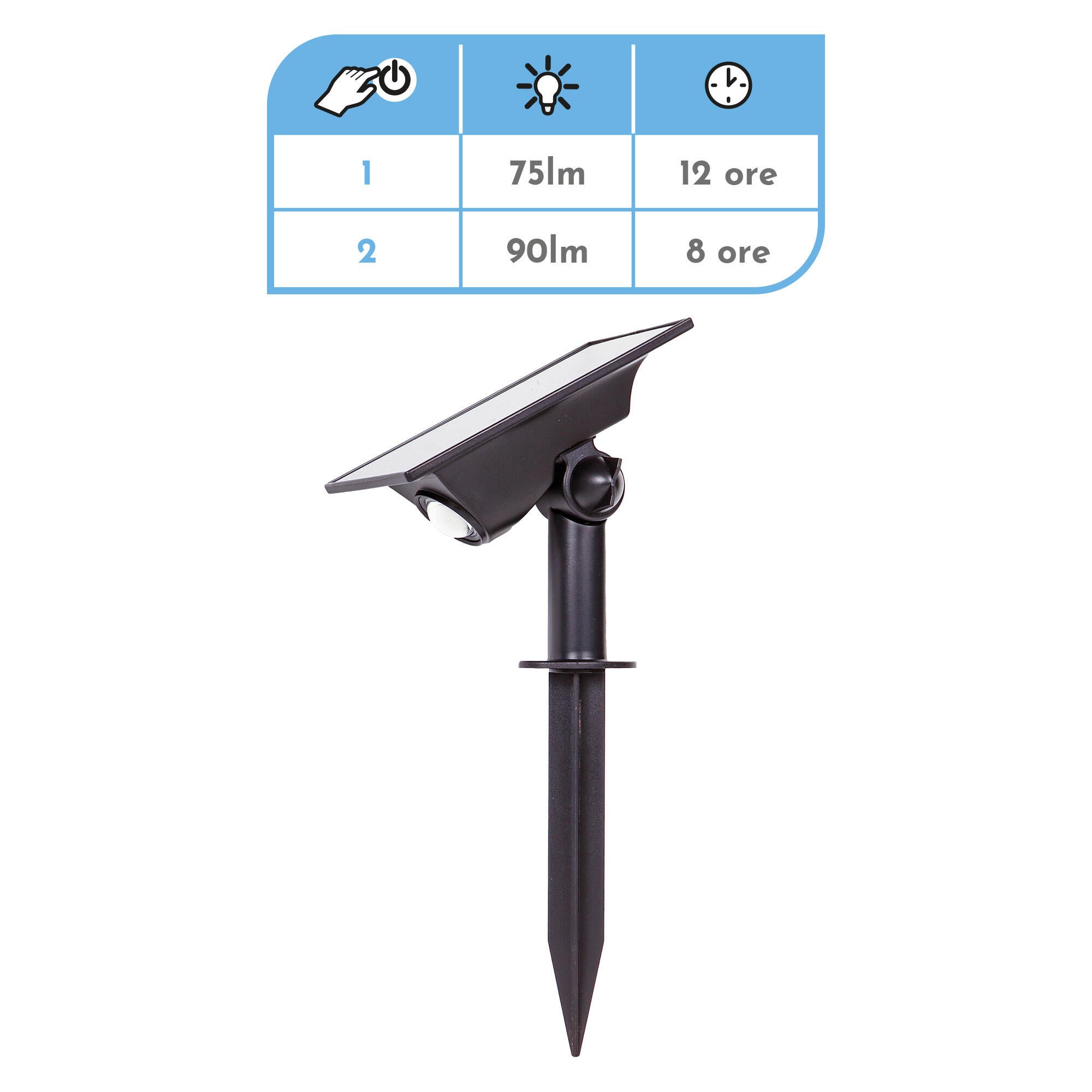 Picchetto solare Haloz H 28.1cm, luce bianco caldo, IP65 ARTE CONFORT - 8