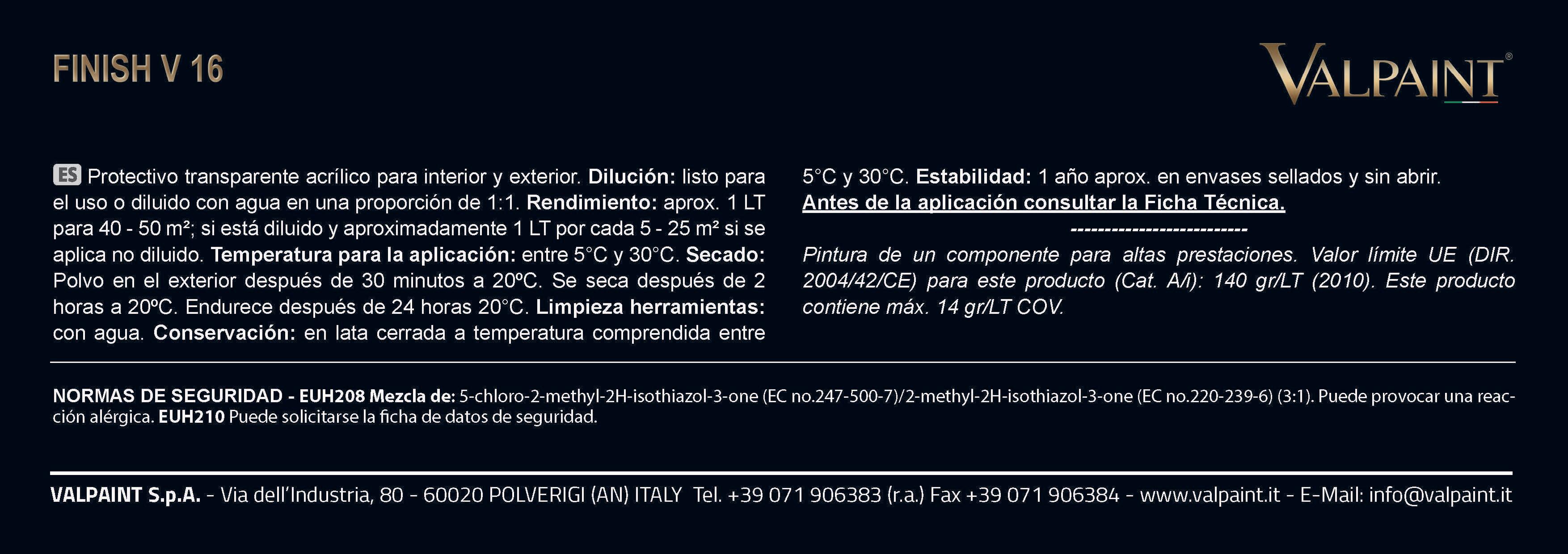 PROTECTOR FINISH V16 TRANSPARENTE - 2