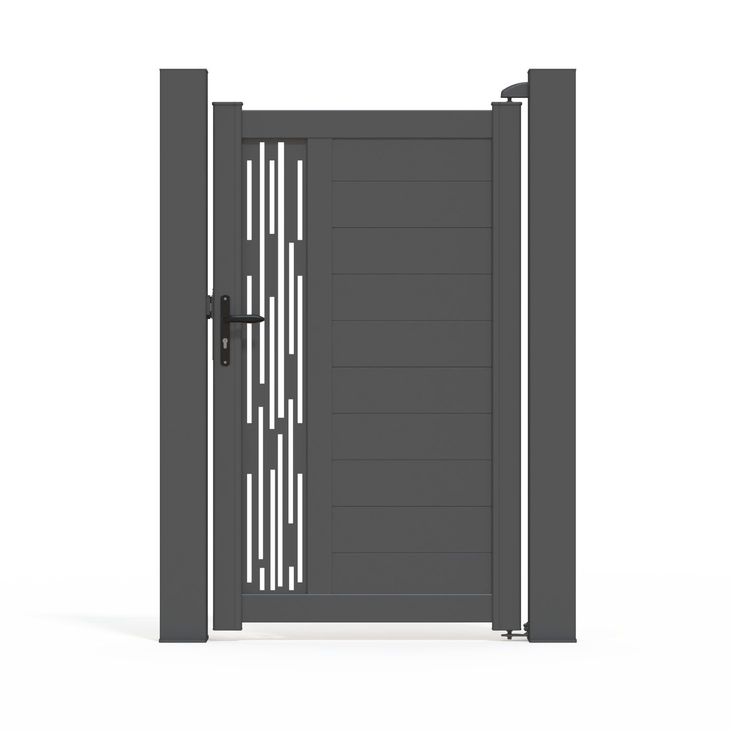 Puerta peatonal klos up de aluminio negro 99x170.5 cm