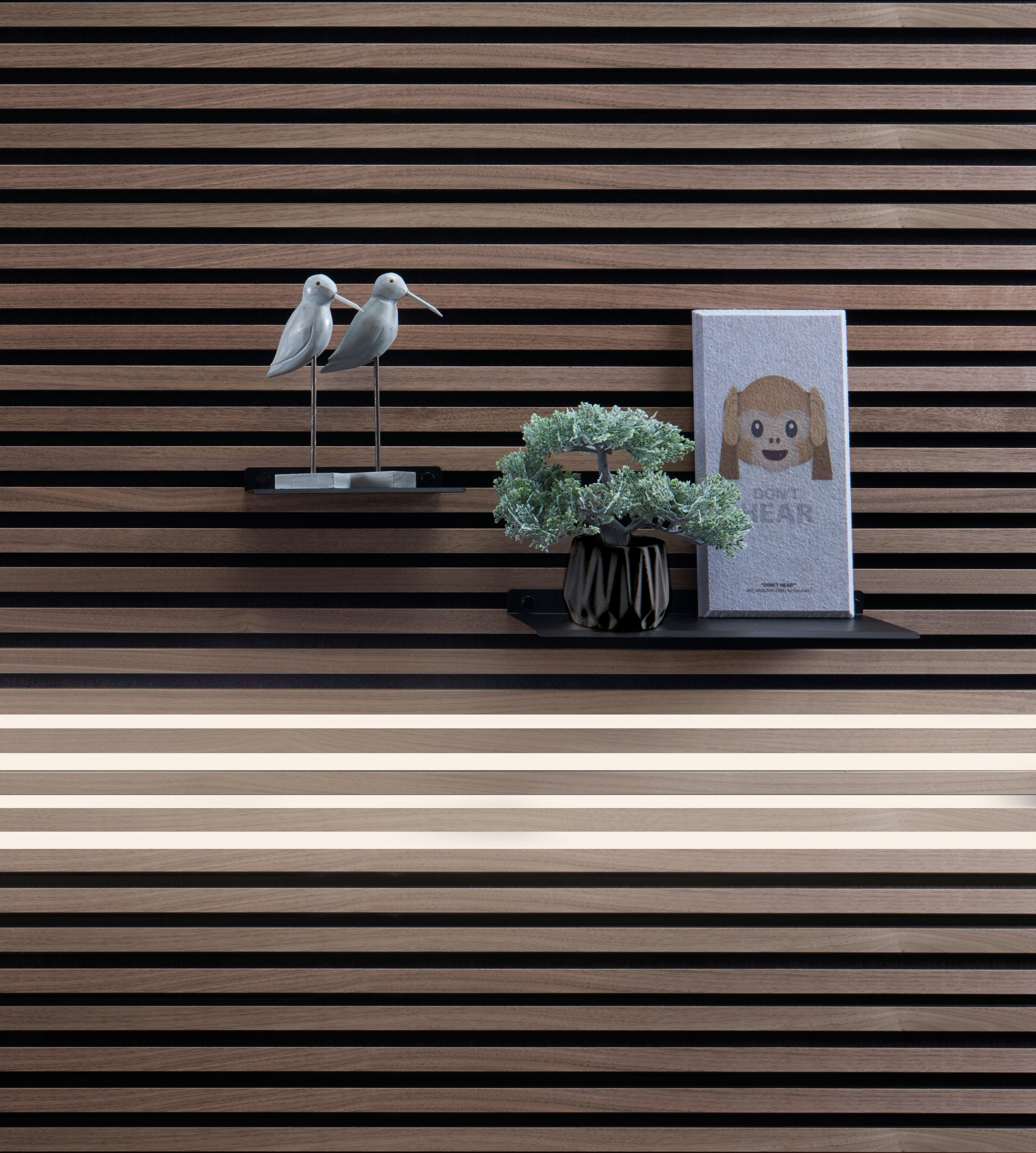 Supporto a parete  FibroTech in acciaio nero satinato 2 ganci L 19.4 x H 2.4 cm - 4