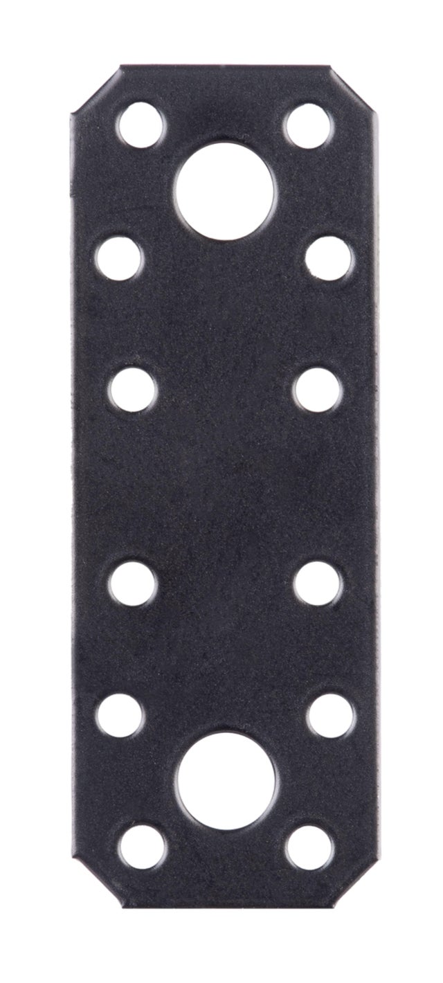 PLETINA PERFORADA METÁLICA UNIÓN EN T 96X35MM NEGRA