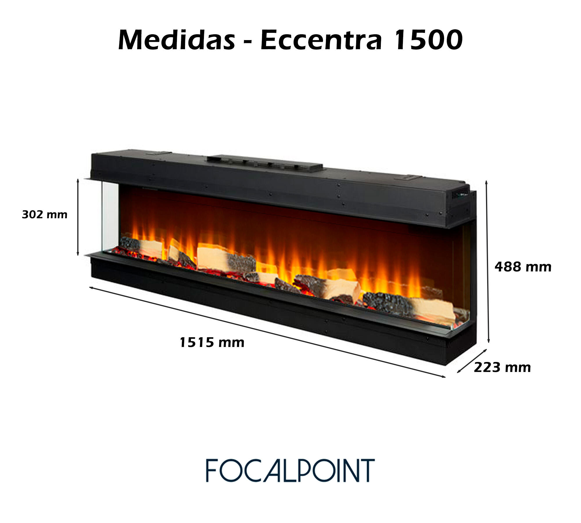 Chimenea eléctrica FOCAL POINT Eccentra 1500 - 11
