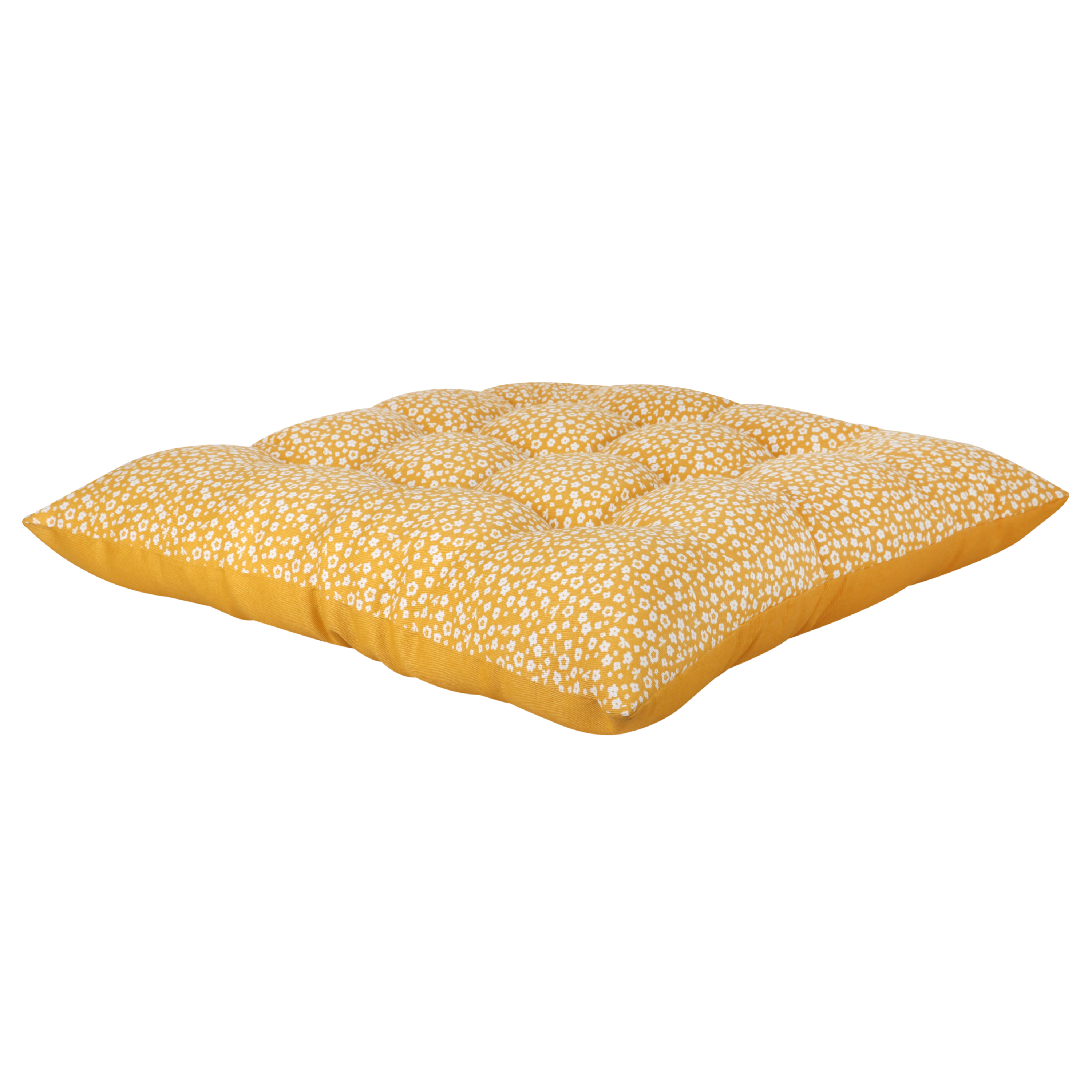 Coussin de sol Lunor, jaune, l.60 x L.60 cm, INSPIRE - 4