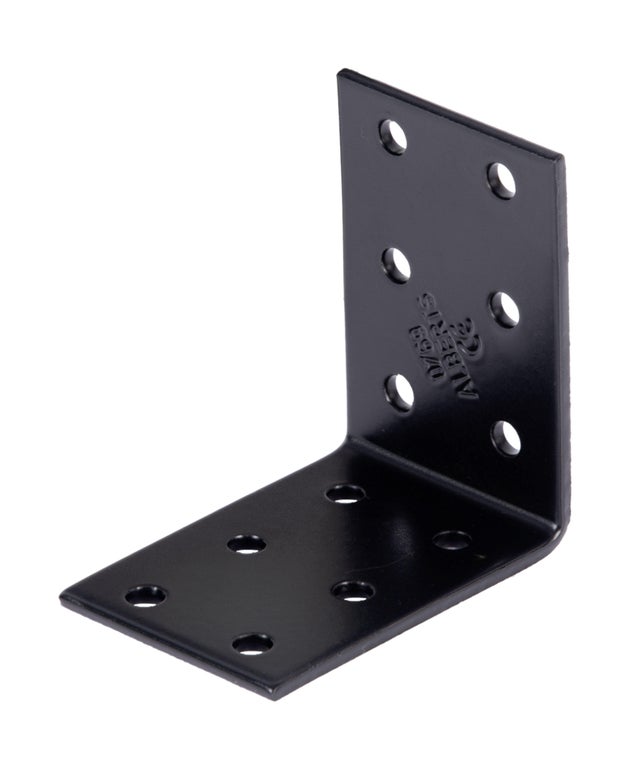 ESCUADRA METÁLICA PERFORADA 60X60MM NEGRA