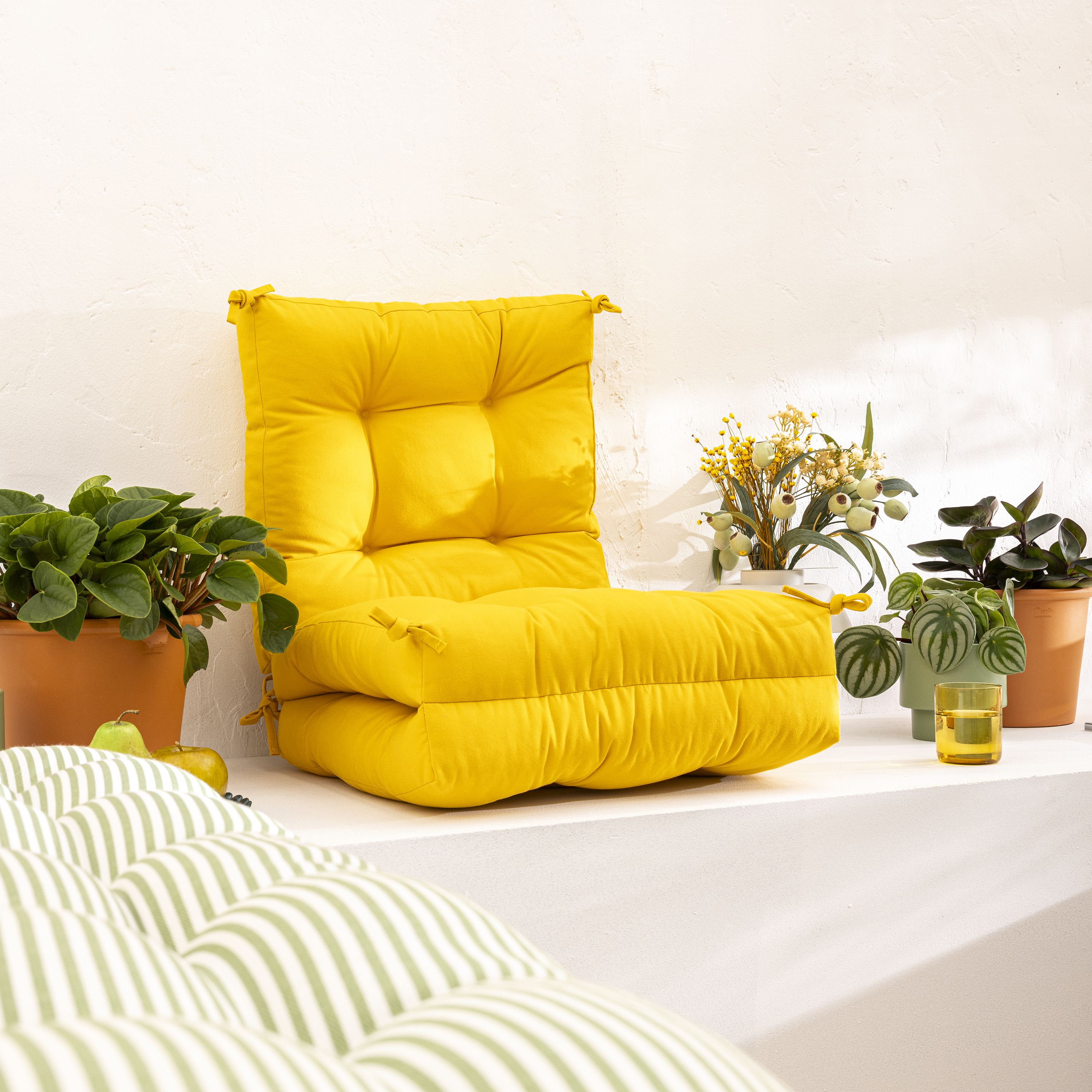 Almofada de chão New Luck 45x45x10 amarelo Inspire - 14
