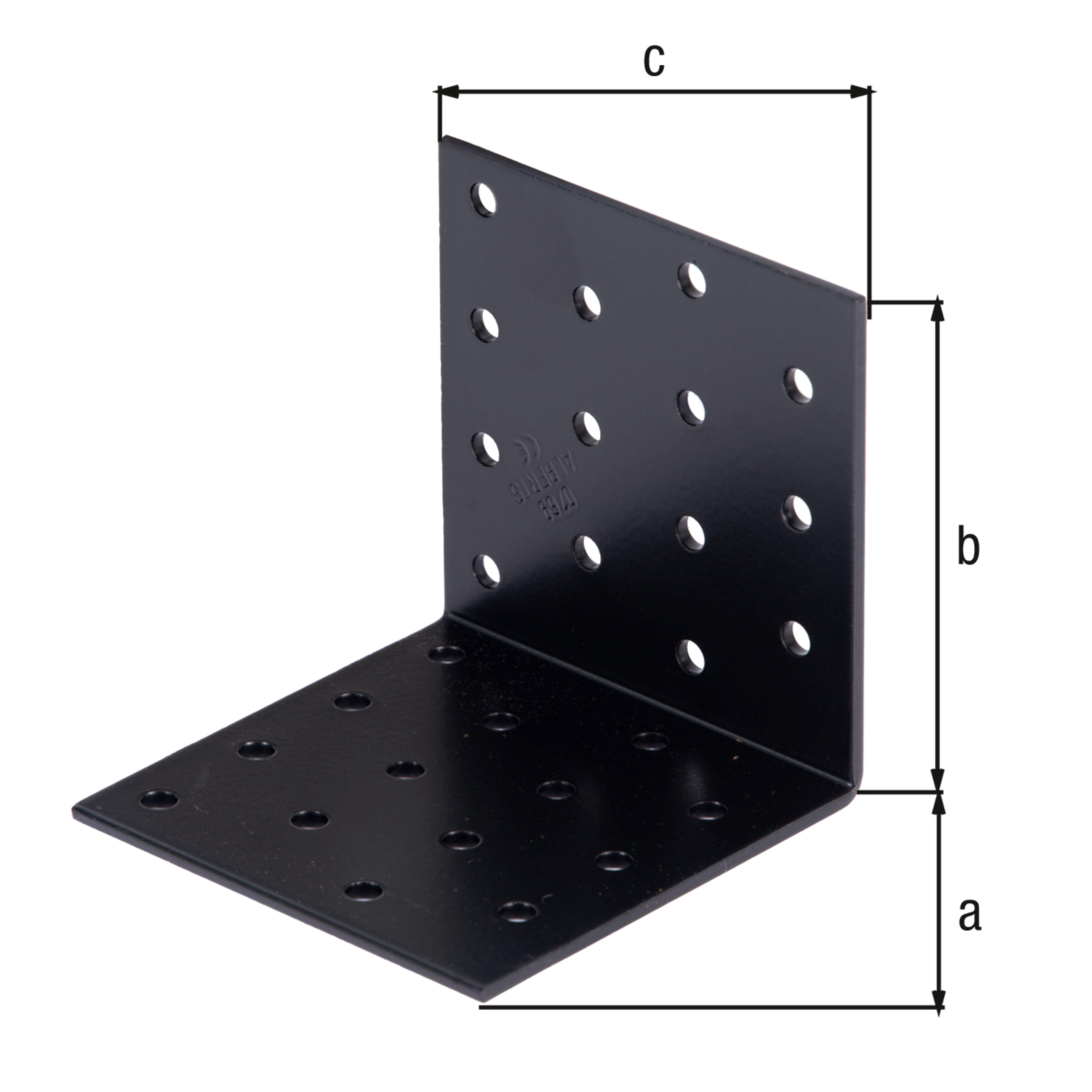ESCUADRA METÁLICA DE ENSAMBLAE 80X80X80MM NEGRA - 2