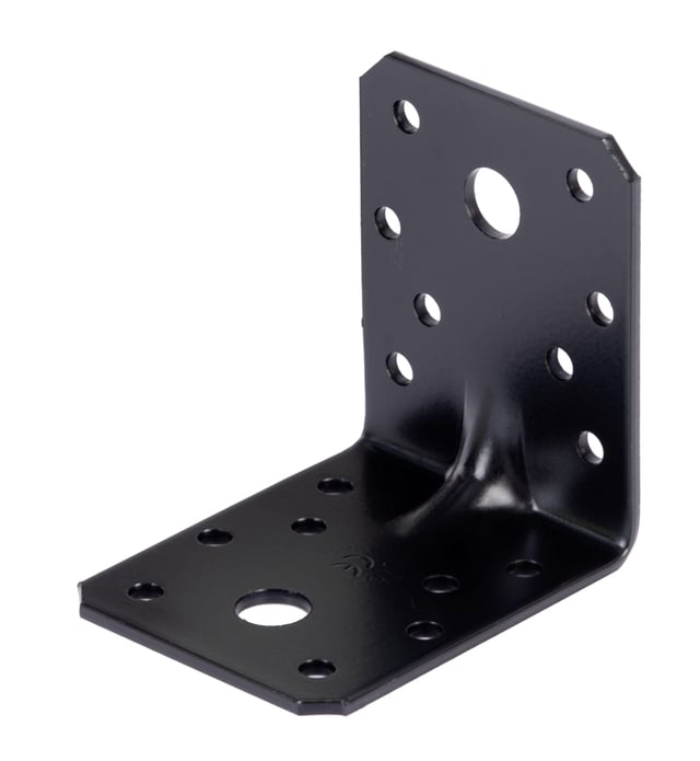 ESCUADRA REFORZADA UNIÓN ANGULAR 70X70X55MM NEGRA