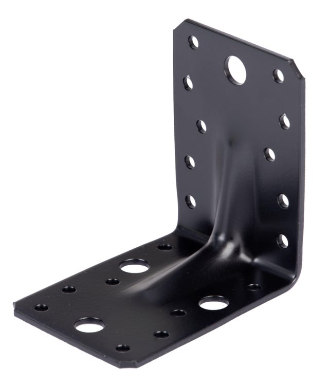 ESCUADRA REFORZADA UNIÓN ANGULAR 90X90MM NEGRA