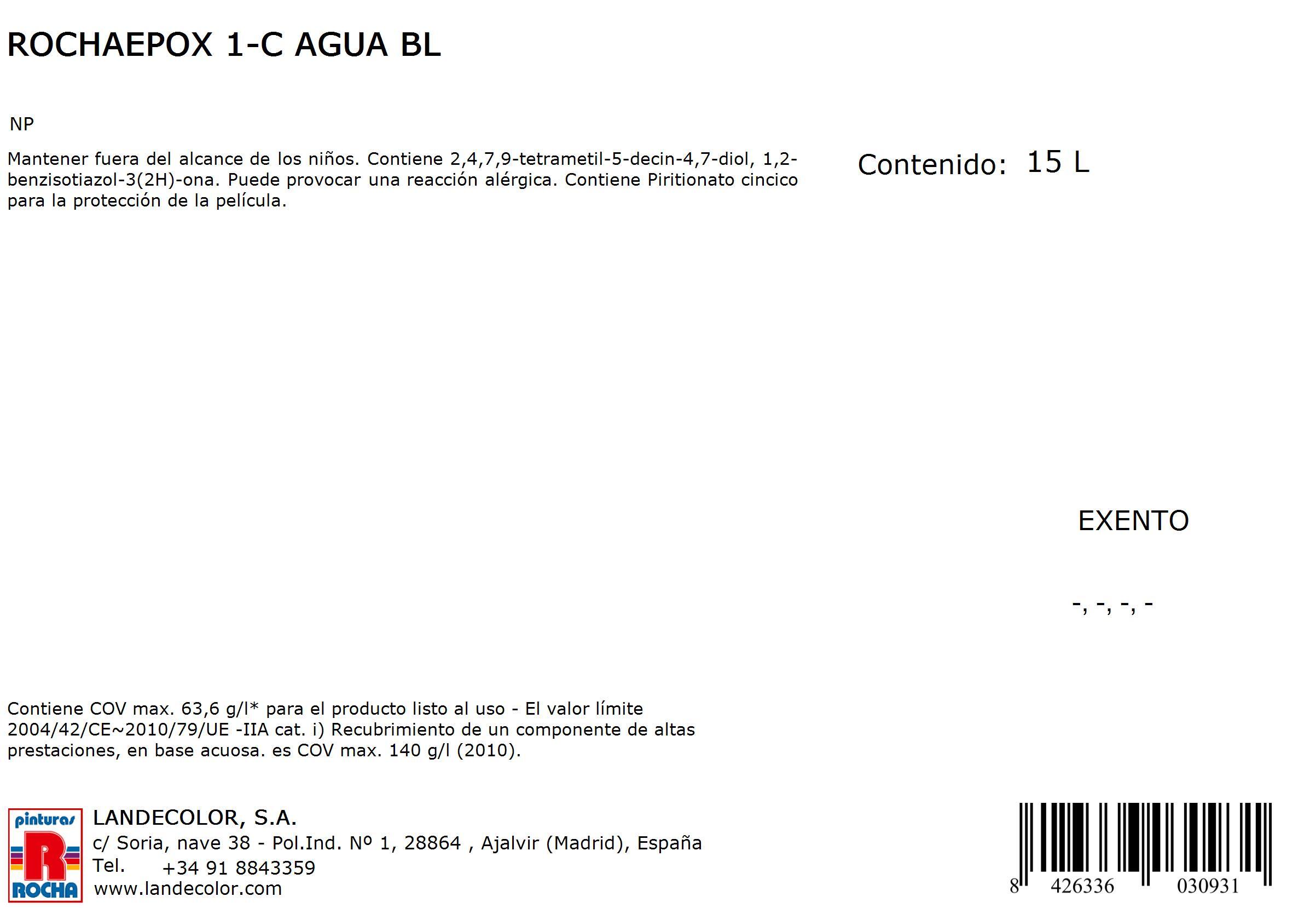 BASE PINTURA EPOXI PARA SUELOS BASE AGUA 15L TONOS CLAROS - 2