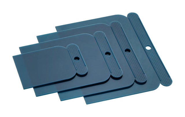 Pack de 4 espátulas de plástico 50,75,100,120 mm