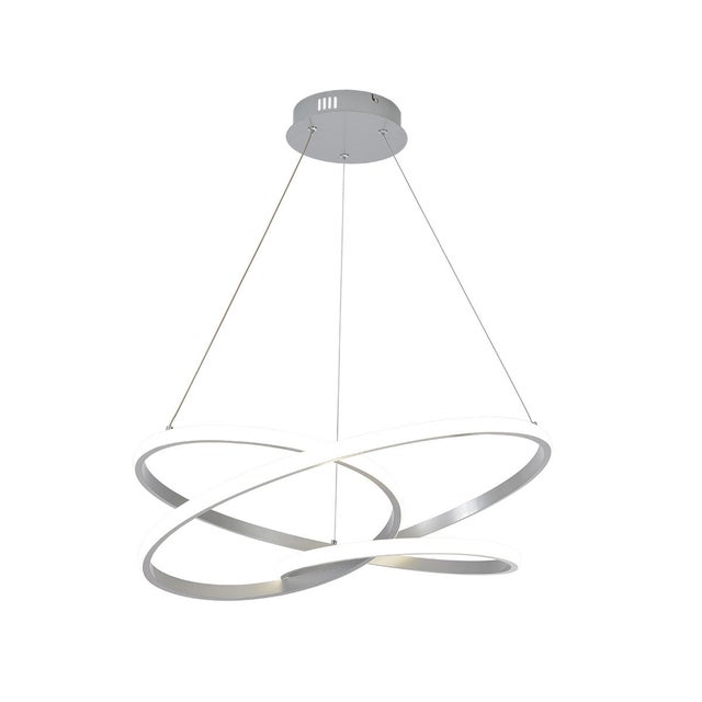 Sospensione LED Reika grigio silver Ø 60 cm,  50 W IP20 CCT da bianco caldo al bianco neutro, 3200 lumen
