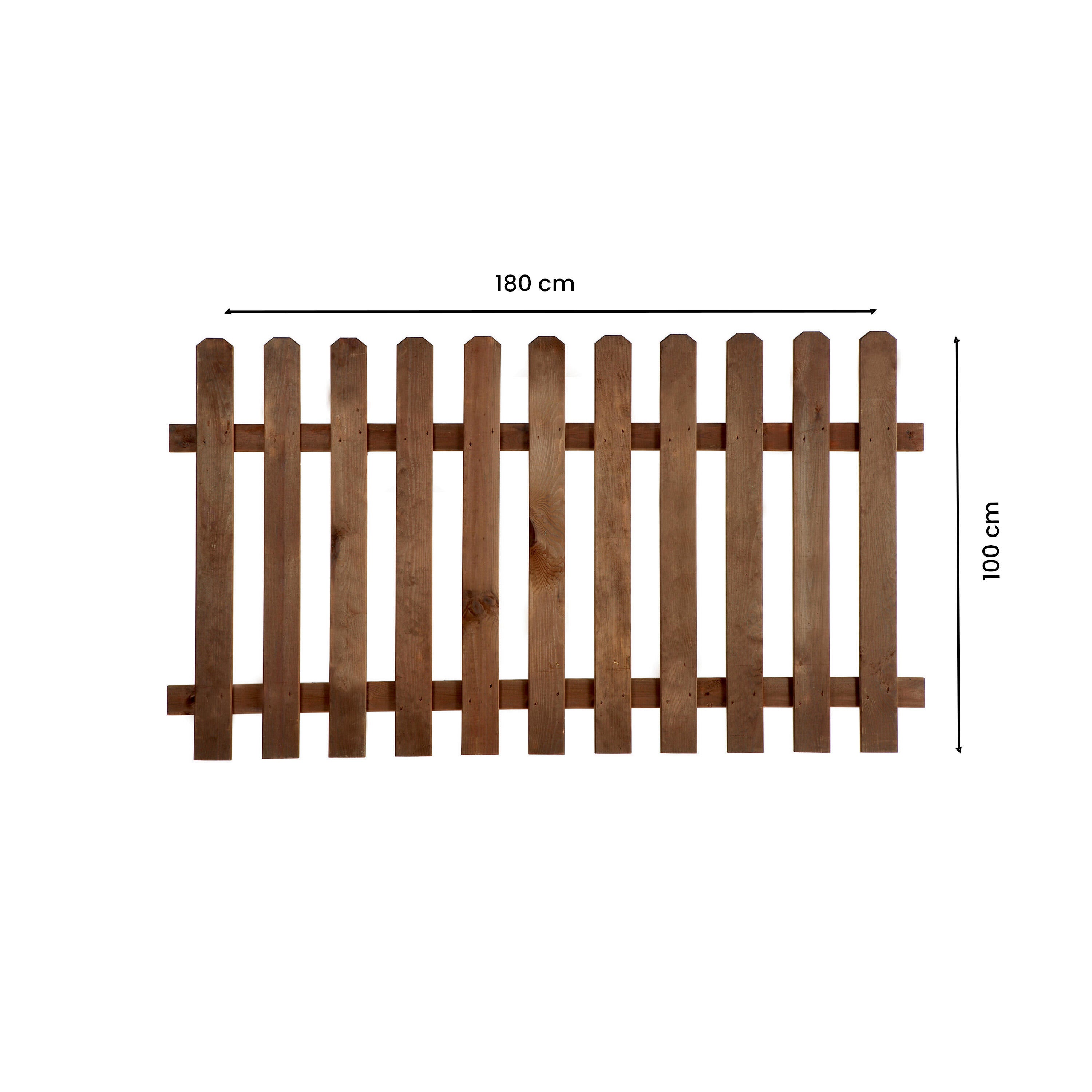 Staccionata CERLAND MUSTANG BROWN in legno naturale galvanizzato L 180 x H 100 cm, Sp 3 mm - 10