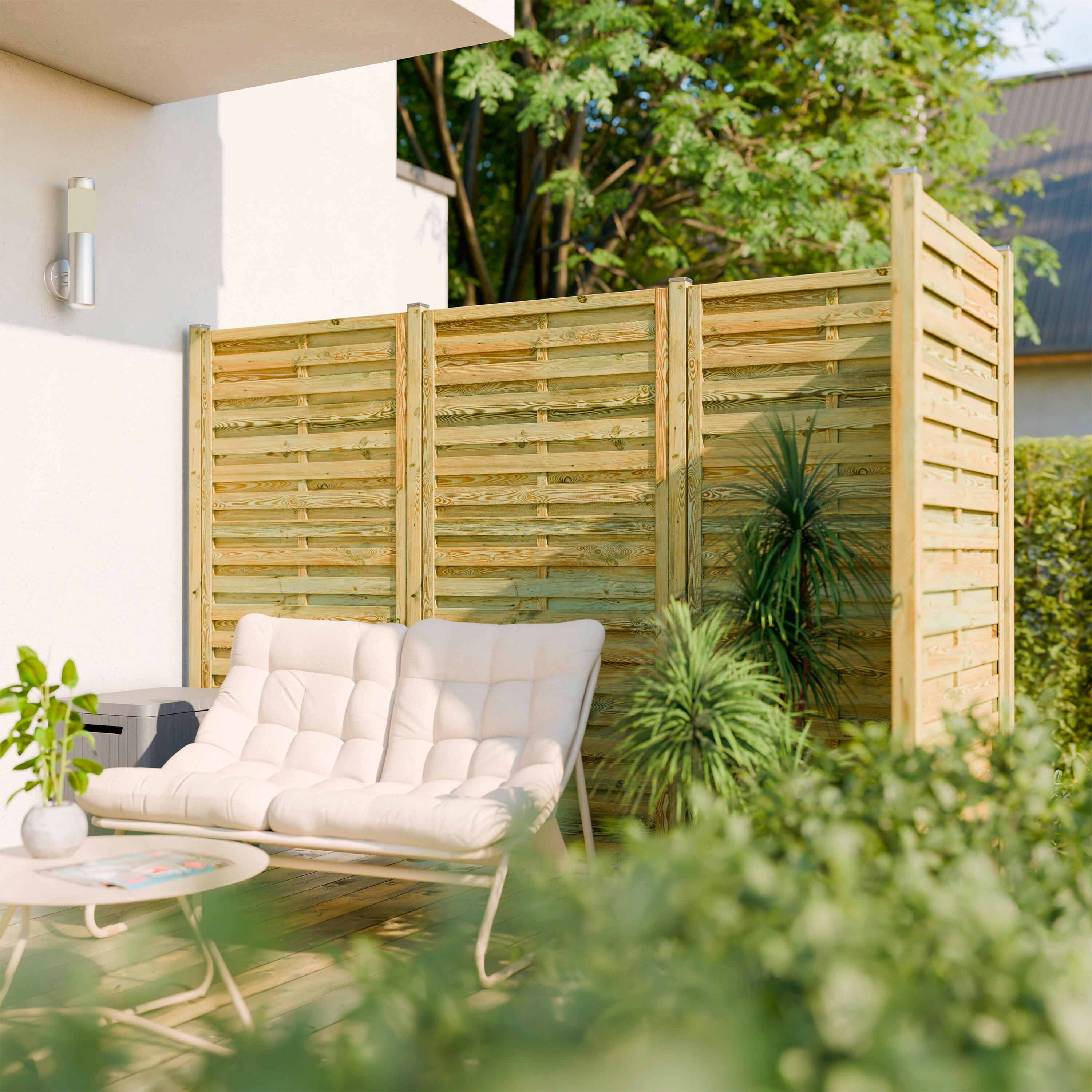 Palo a h in legno di pino silvestre CERLAND FOREST naturale L 7 x H 220 x Sp 7 cm - 2