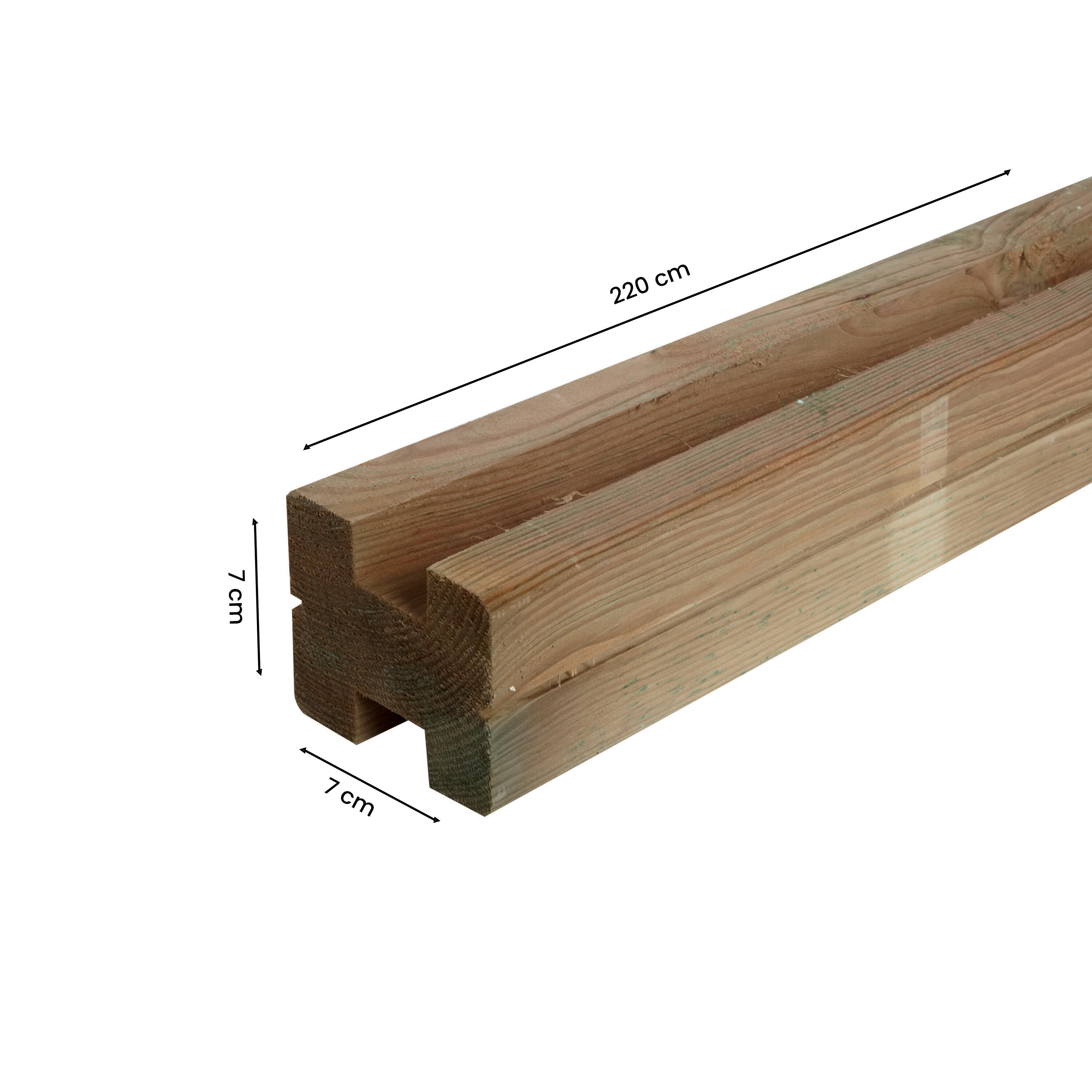 Palo a h in legno di pino silvestre CERLAND FOREST naturale L 7 x H 220 x Sp 7 cm - 6