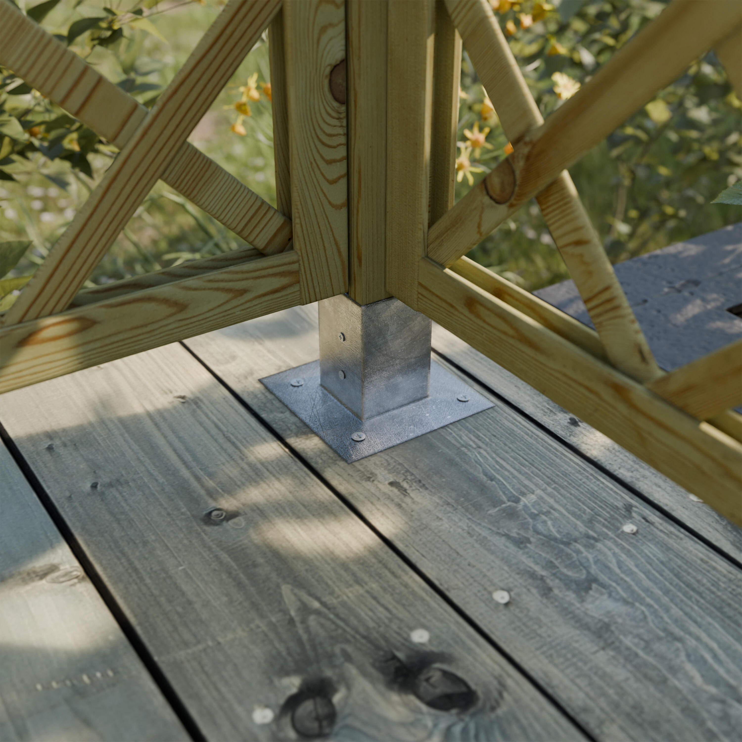 Soporte de poste 7X7 CM - 3