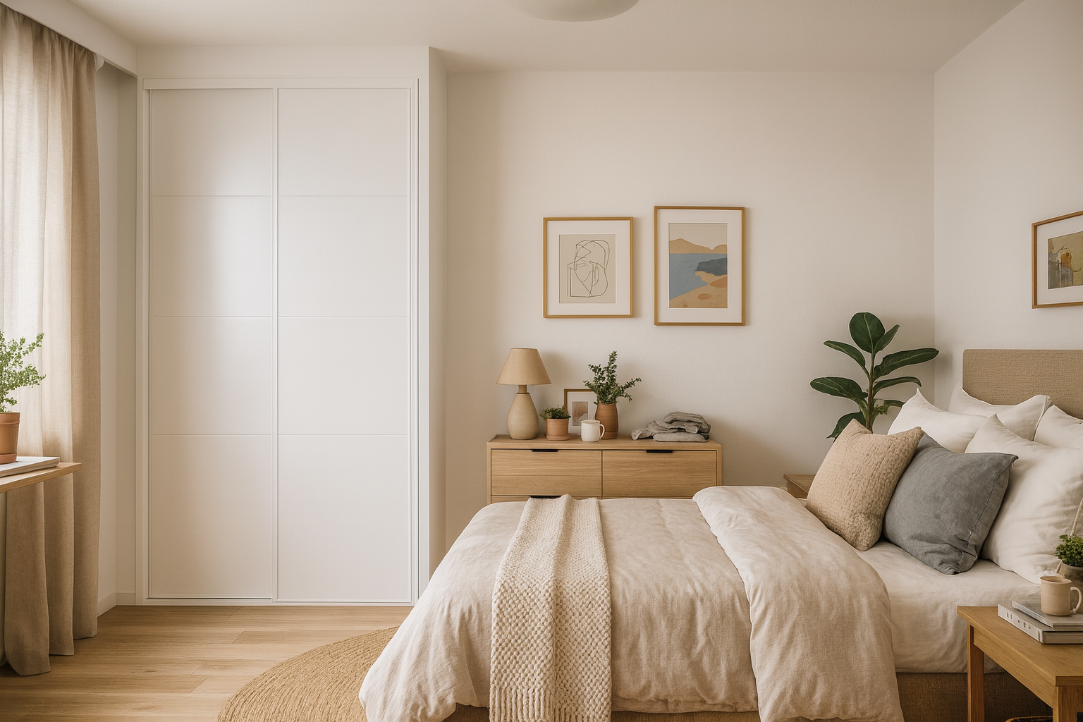  PUERTA DE ARMARIO CORREDERA LACADA BLANCA VT5 ANCHO 100 CM                          - 2