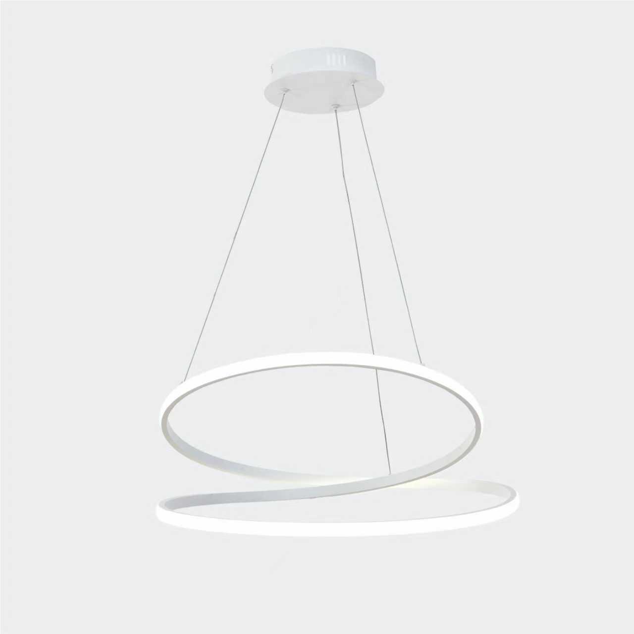 Lampadario LED moderno Melissa bianco ø50cm, luce naturale 3800 lumen - 4