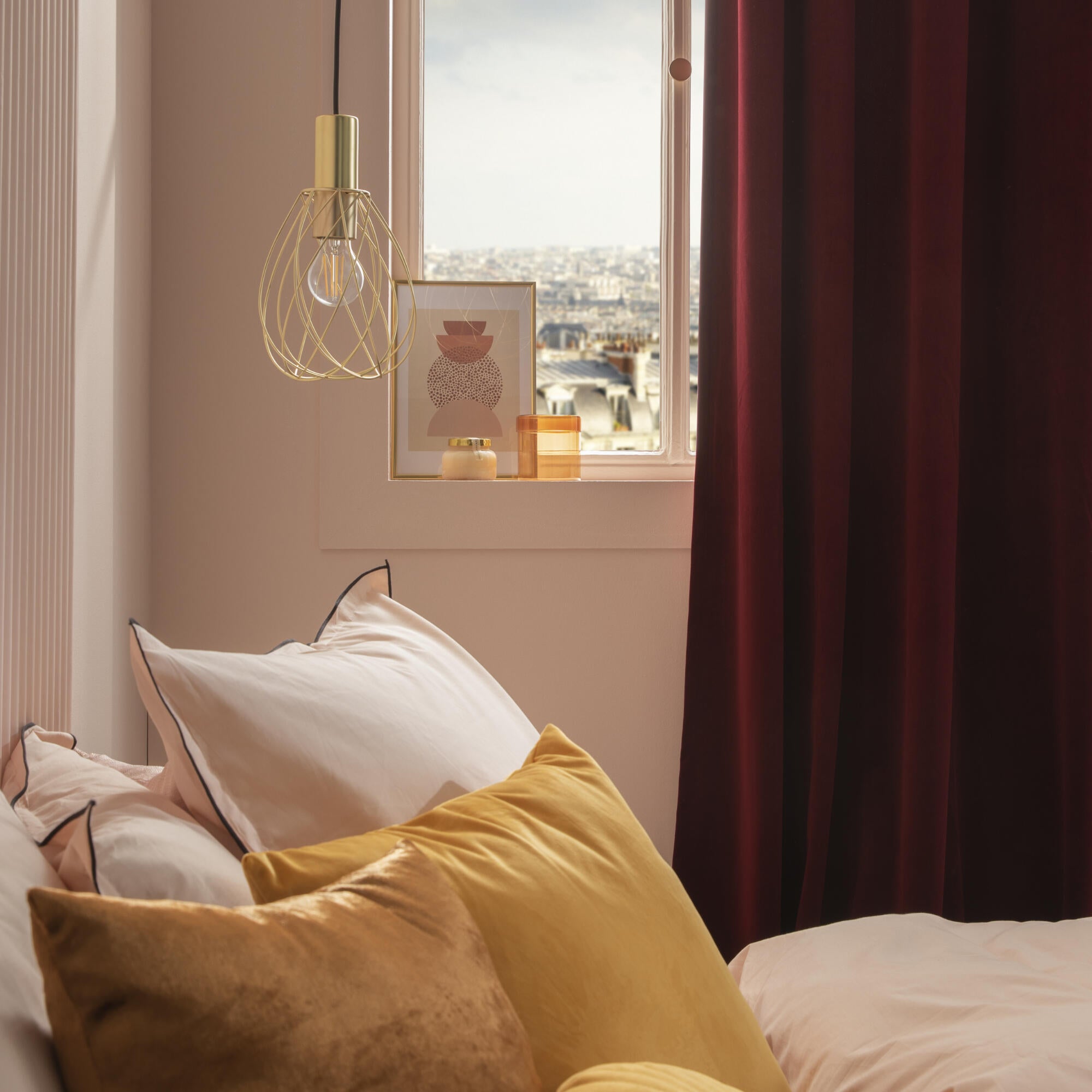 Lampa wisząca Merone mosiądz E27 Inspire - 2