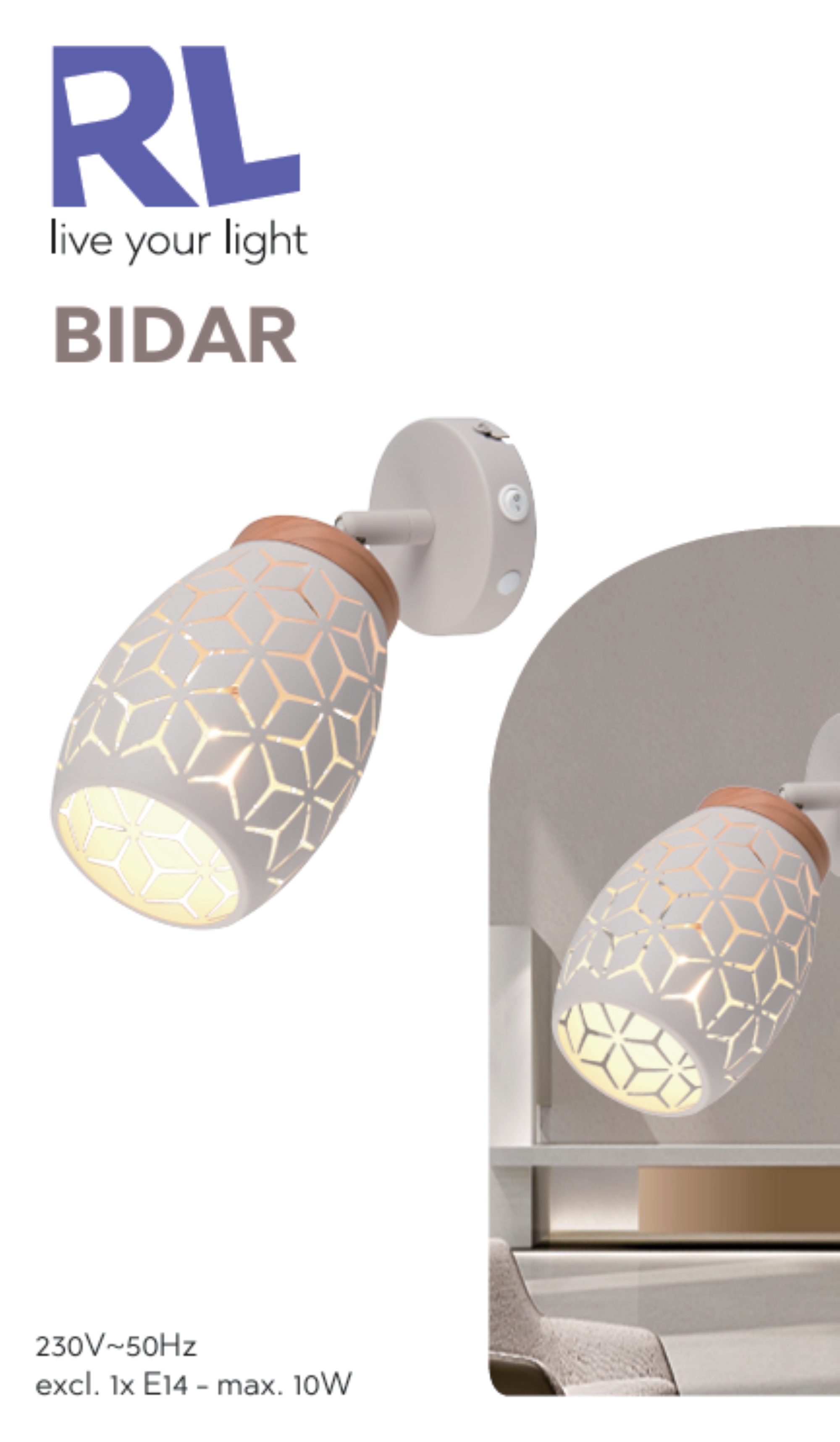 Foco decorativo 1 luz E14 de acero inoxidable gris Bidar TRIO LIGHTING 12 cm - 4