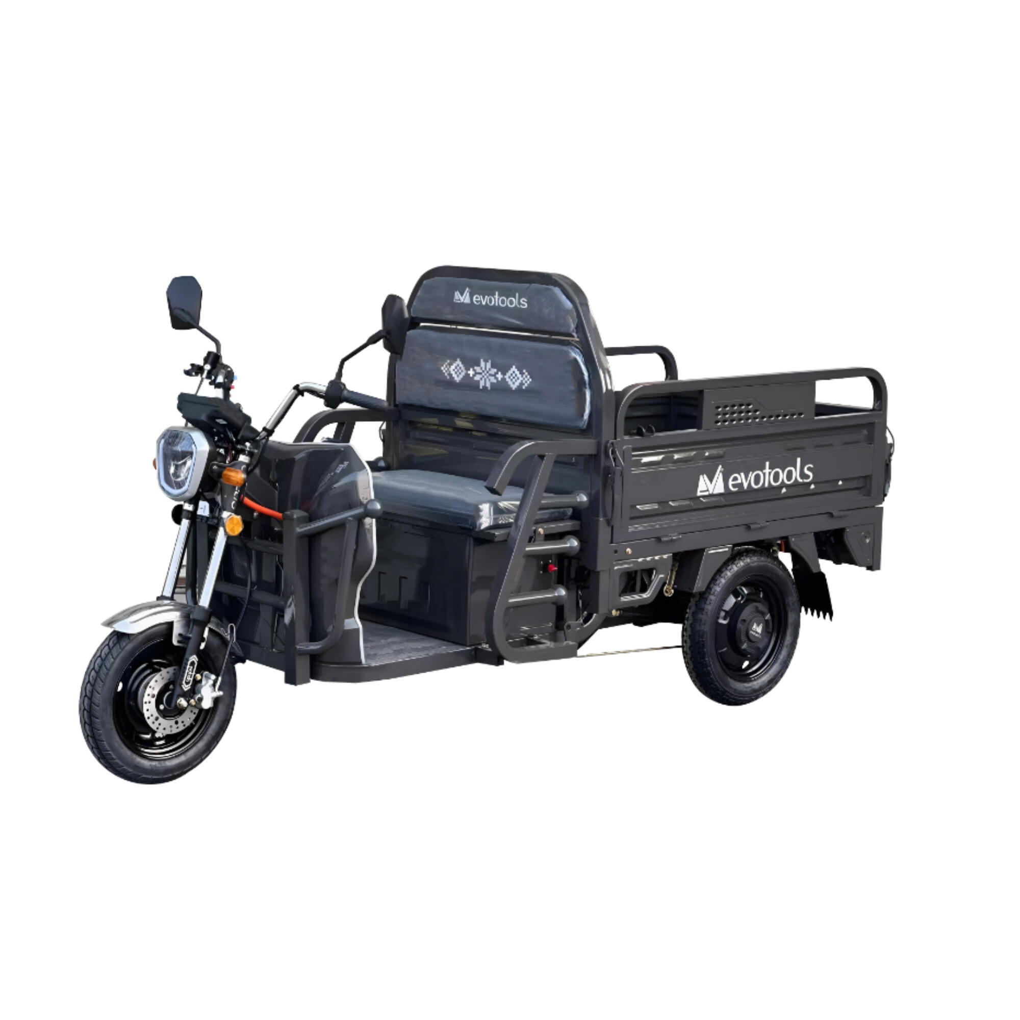 Triciclu electric cargo TRCC1000, Evotools, 1000 W, viteza 25km/h, autonomie ~ 72 km