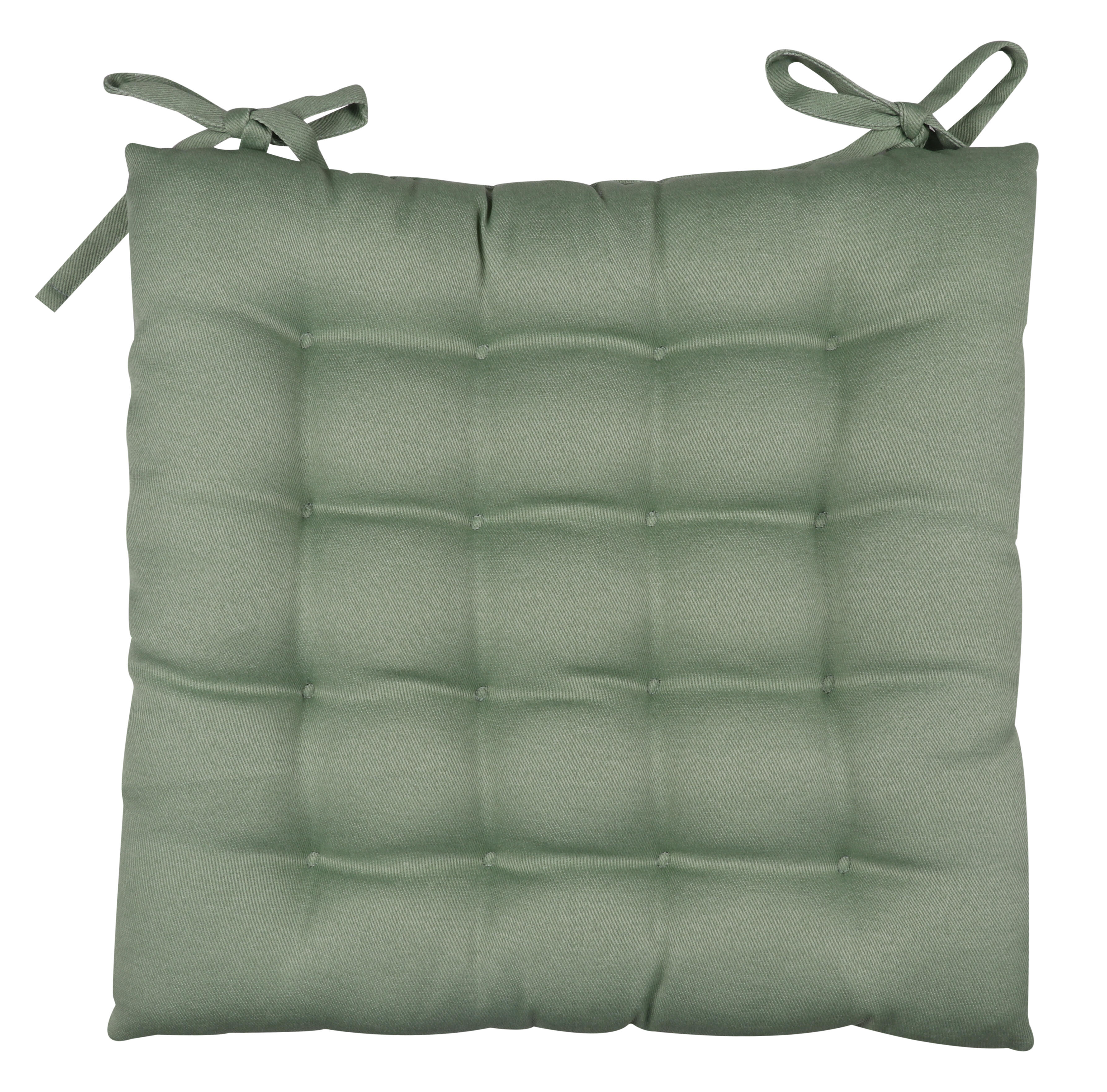 Cojín de silla cuadrado Lunor algodón, poliéster rayas verde bali INSPIRE 40x40x5 cm - 2