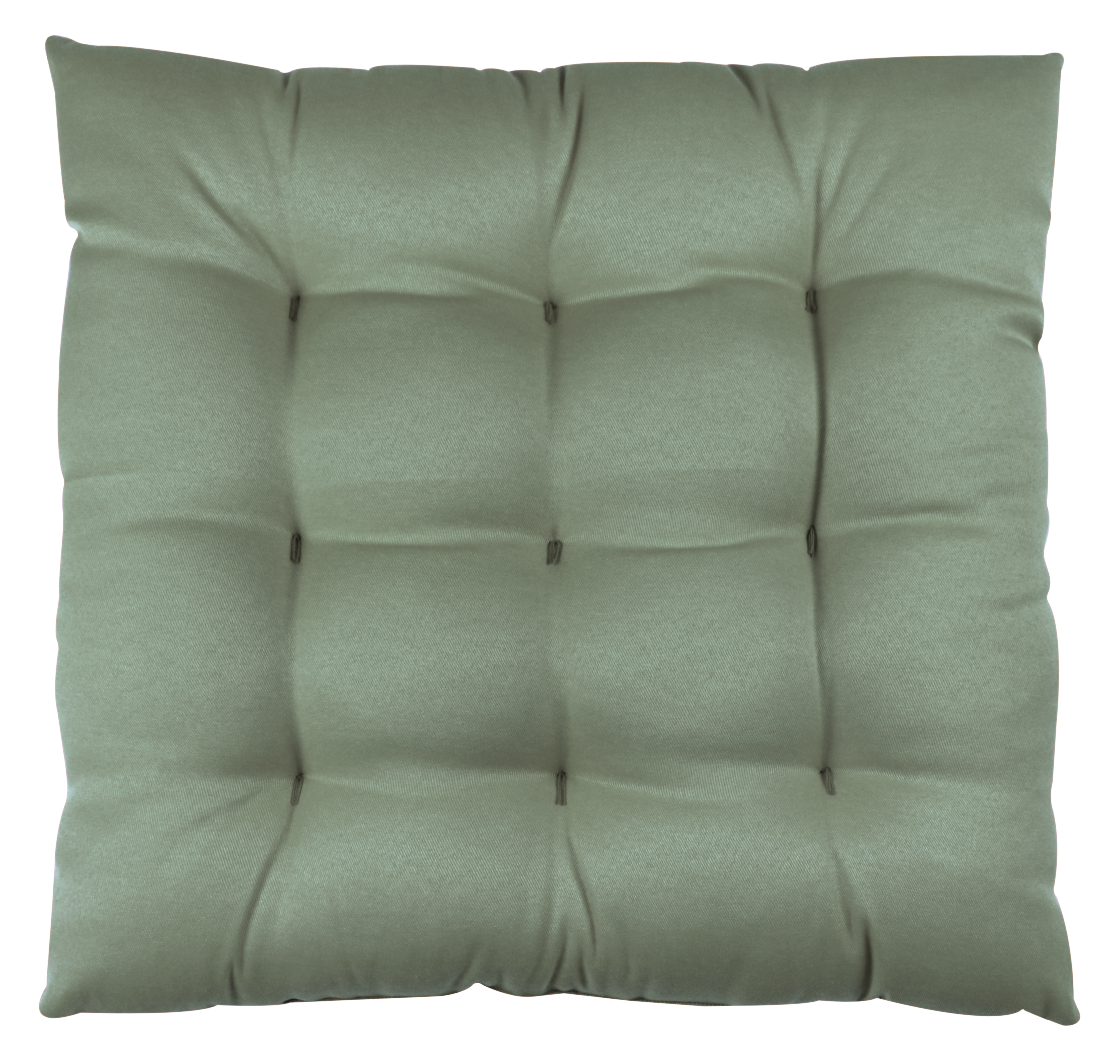 Cojín de suelo interior cuadrado Lunor algodón, poliéster verde Bali INSPIRE 60x60x6 cm  - 2