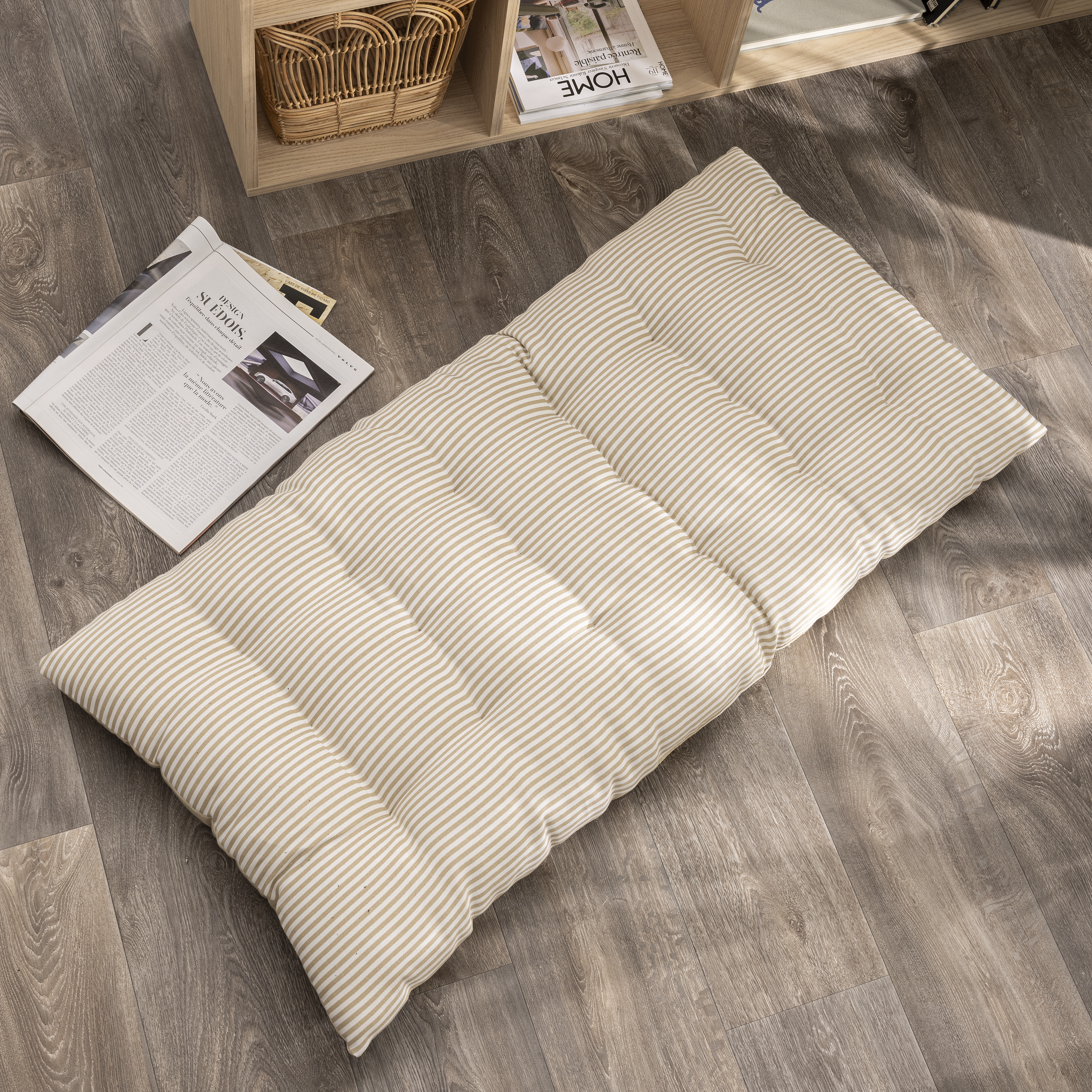 Almofada de chão Lunor 120x60x6 bege Inspire - 15