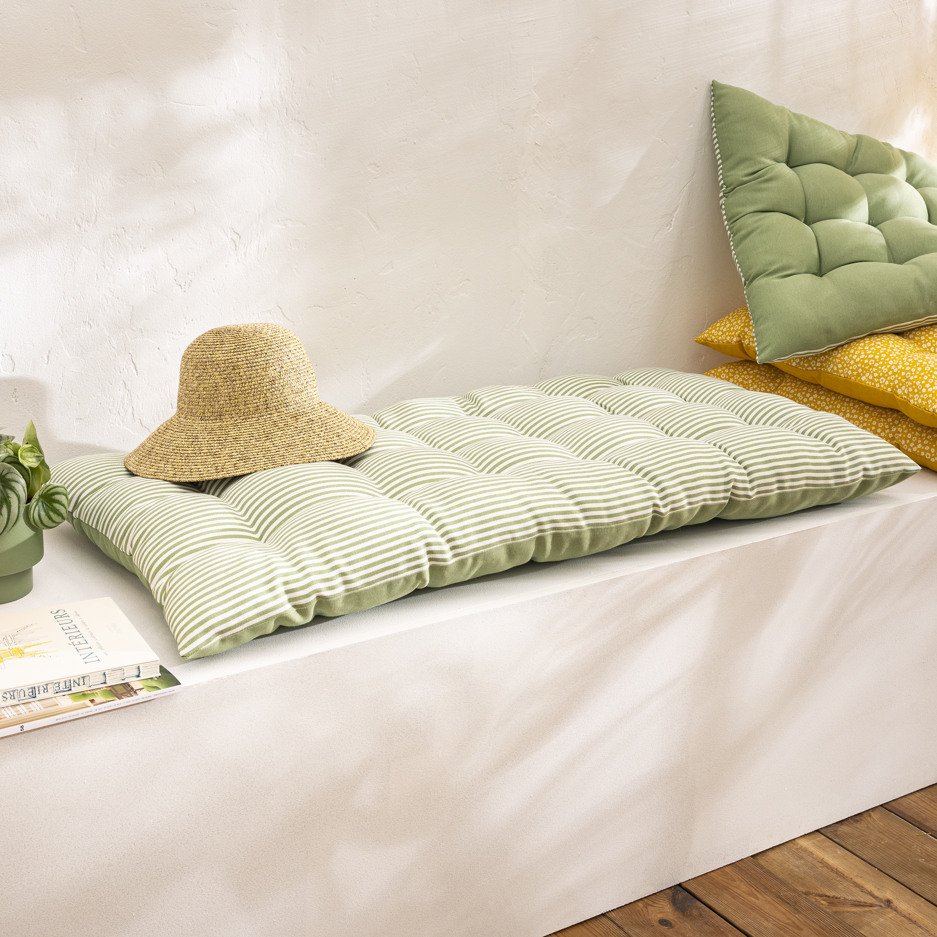 Almofada de chão Lunor 120x60x6 verde Inspire - 11