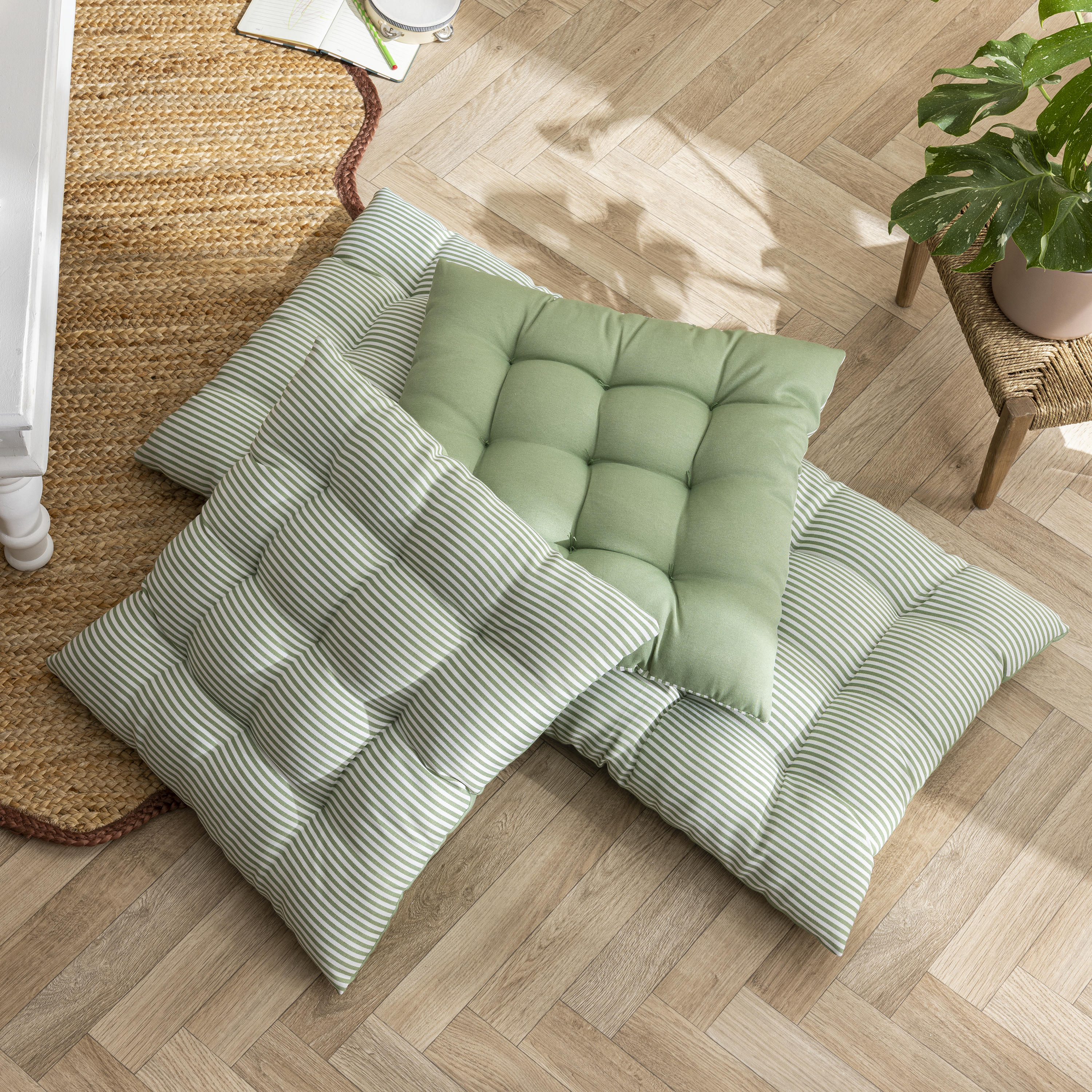 Almofada de chão Lunor 120x60x6 verde Inspire - 8