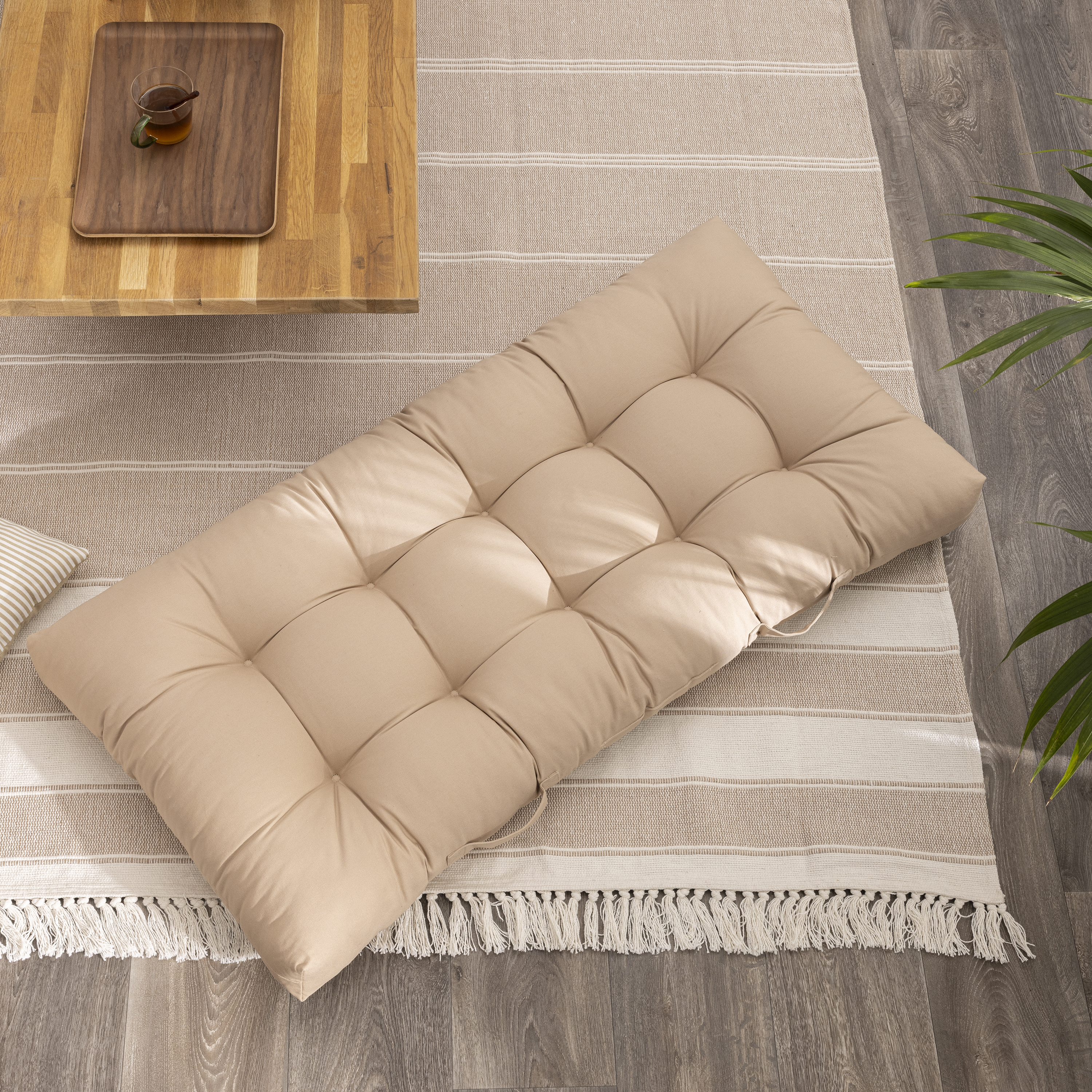 Coussin de sol New luck, beige, l.60 x L.120 cm, INSPIRE - 6