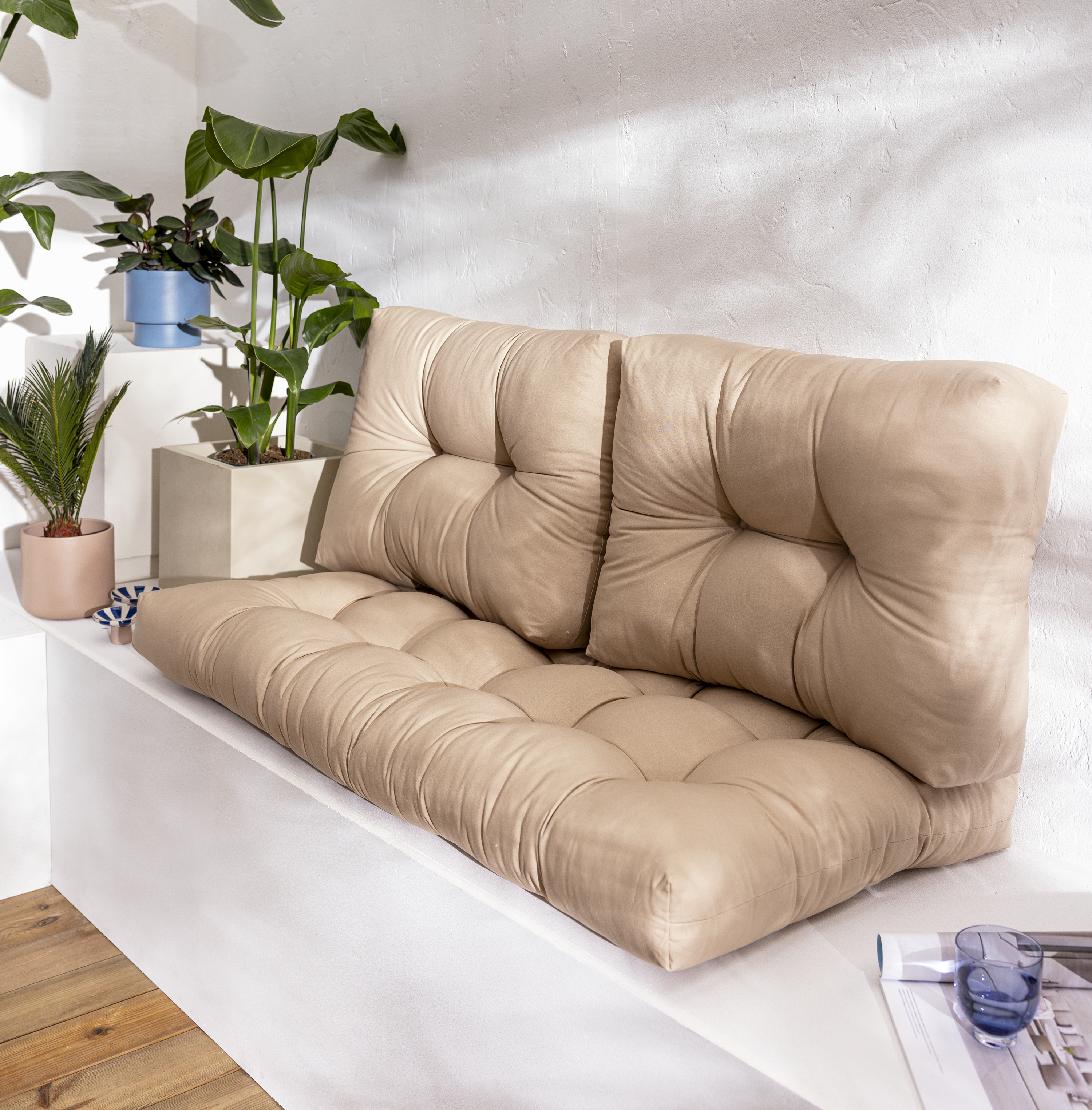 Coussin de sol New luck, beige, l.60 x L.120 cm, INSPIRE - 7