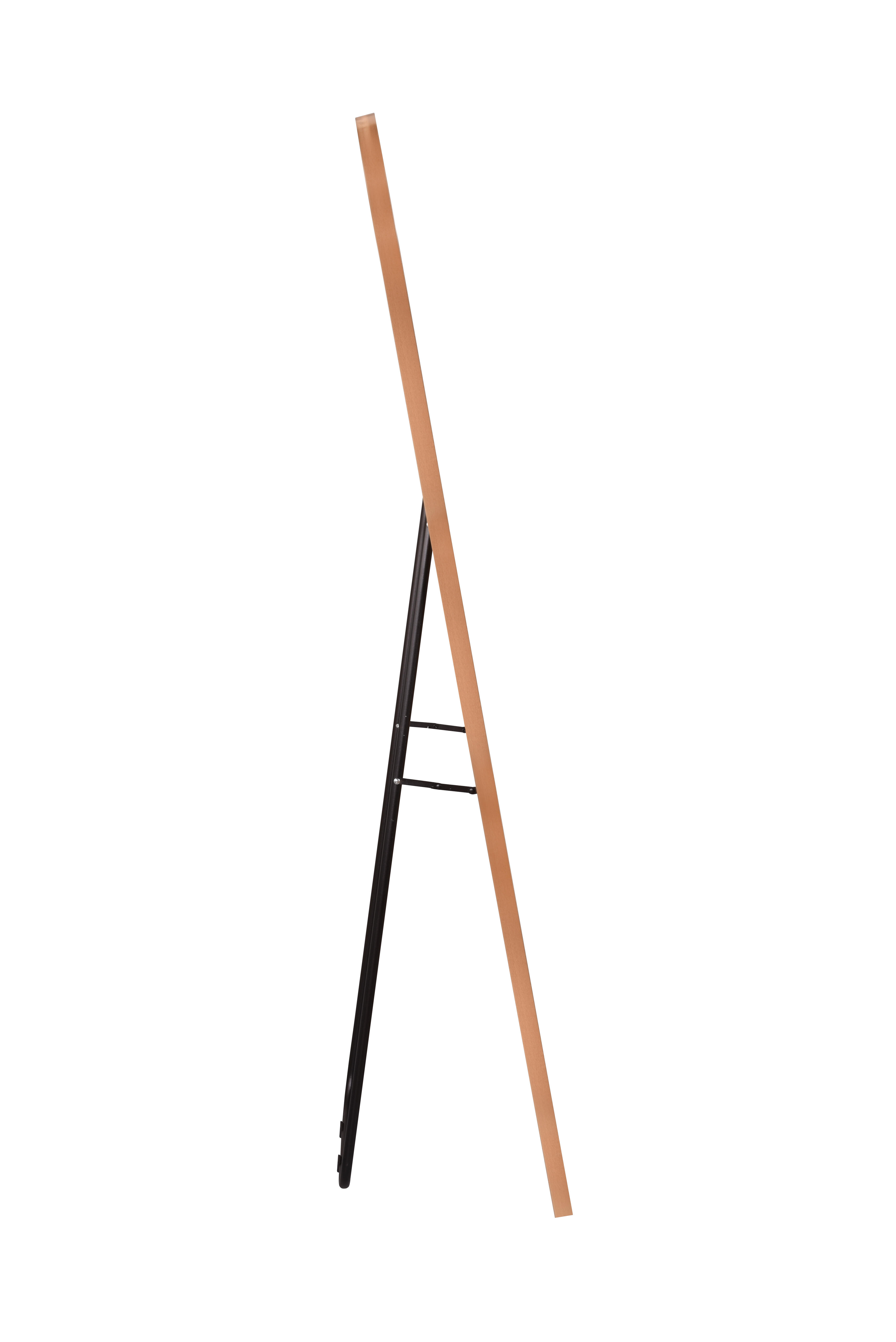 Espelho semi-redondo de pé ou pendurar moldura metal Britt 40x160cm bege - 9