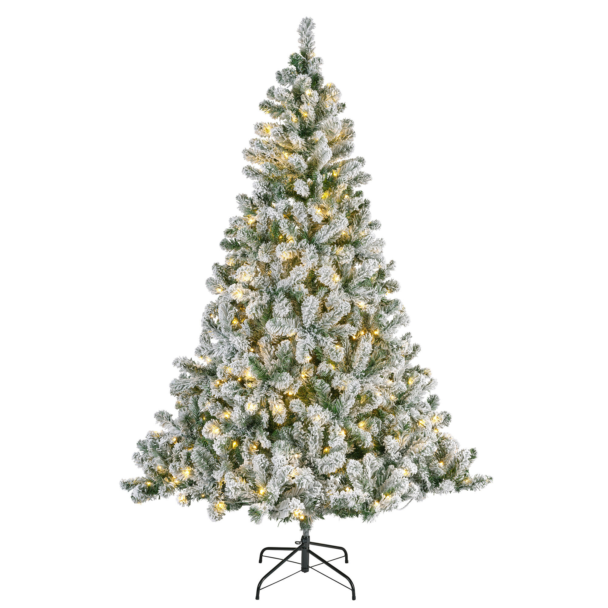 Brad artificial Imperial, aspect nins, iluminat, cu 460 LED-uri