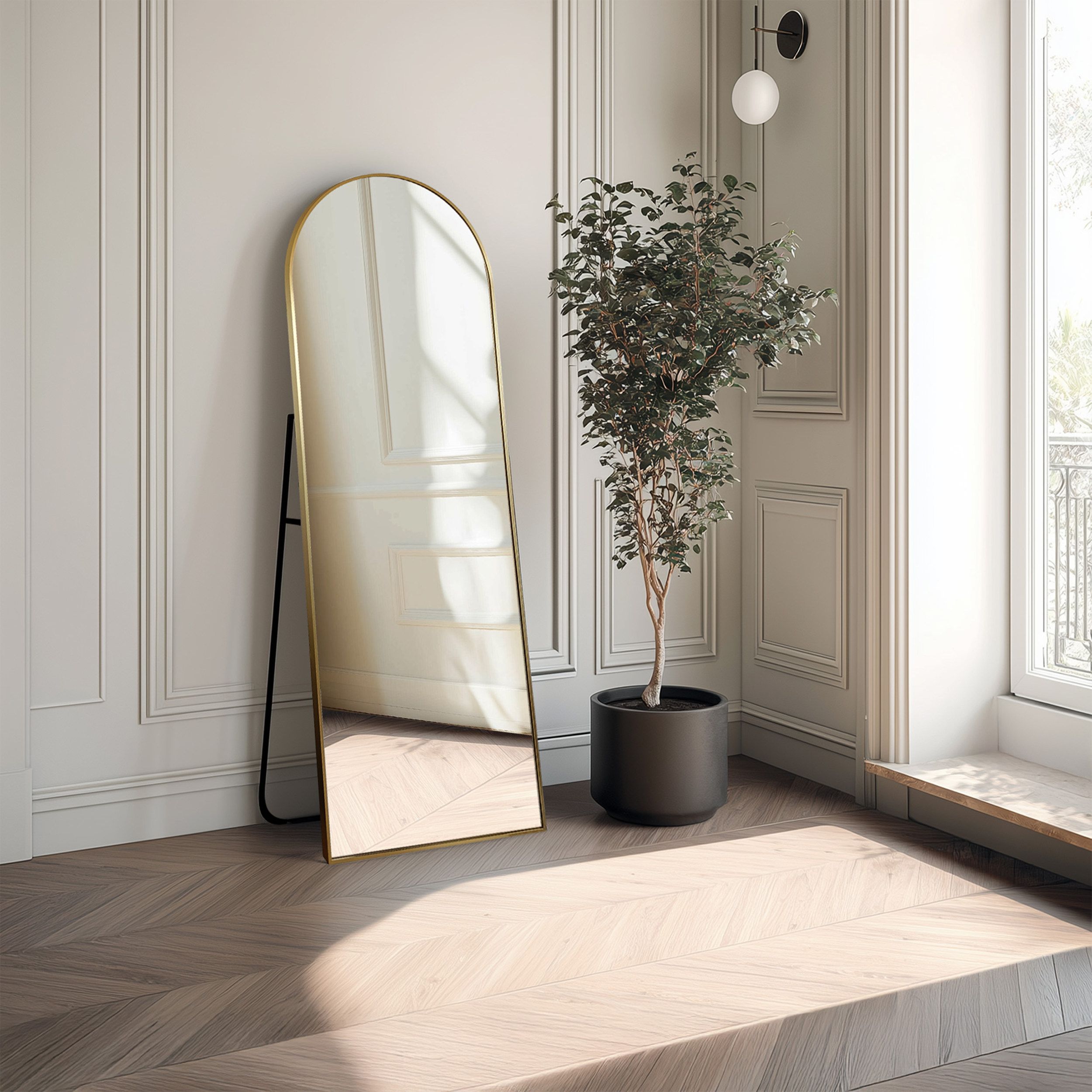 Lustro w ramie Aurea Gold AG złote 50 x 140 cm - 2