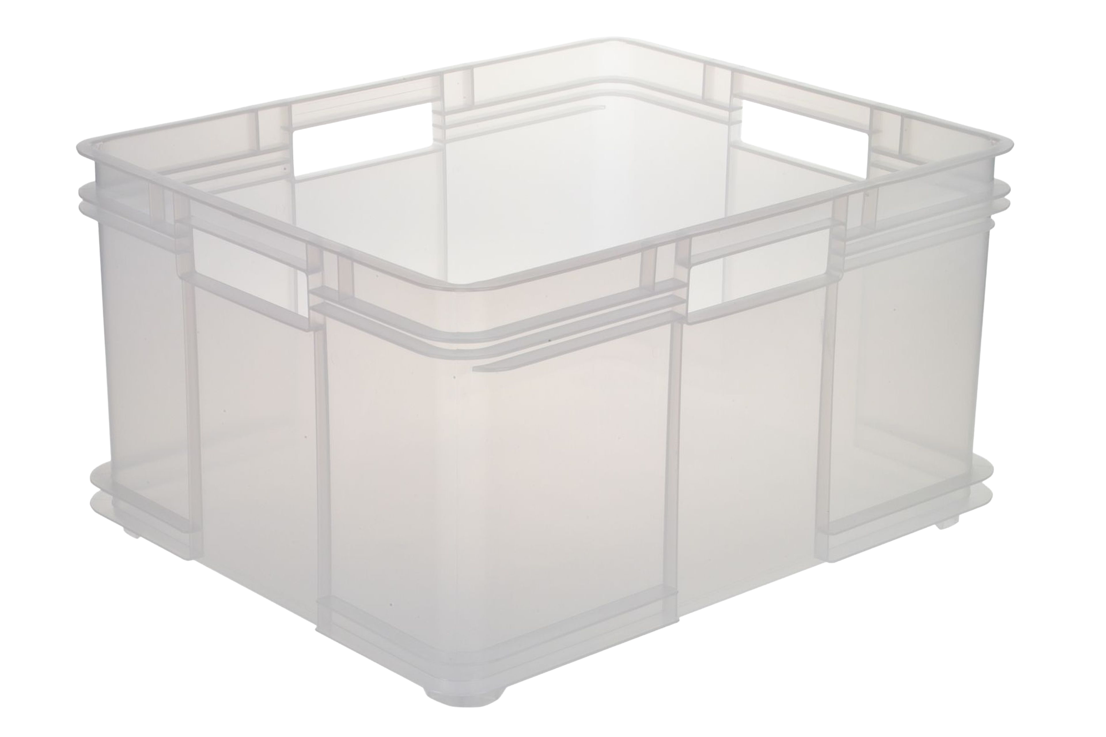 Pojemnik Spaceo Bruno z uchwytem transparentny 54 l 52x28x58 cm