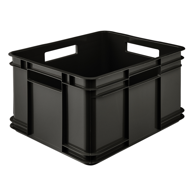 Pojemnik Spaceo Bruno z uchwytem grafitowy 28 l 43x24x35 cm