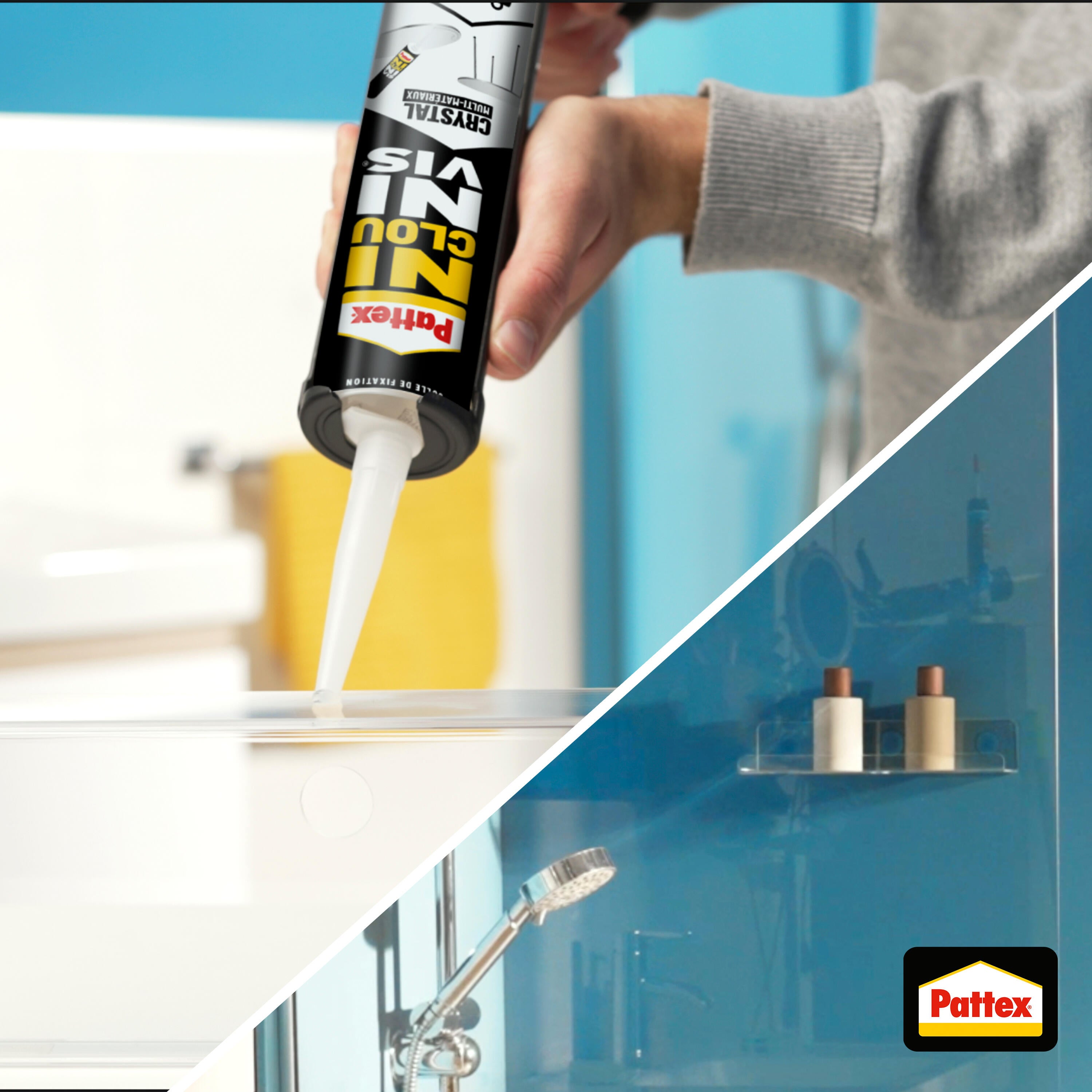 Colle de fixation pâte MS polymère Ni clou ni vis crystal PATTEX, 290 g transpar - 4