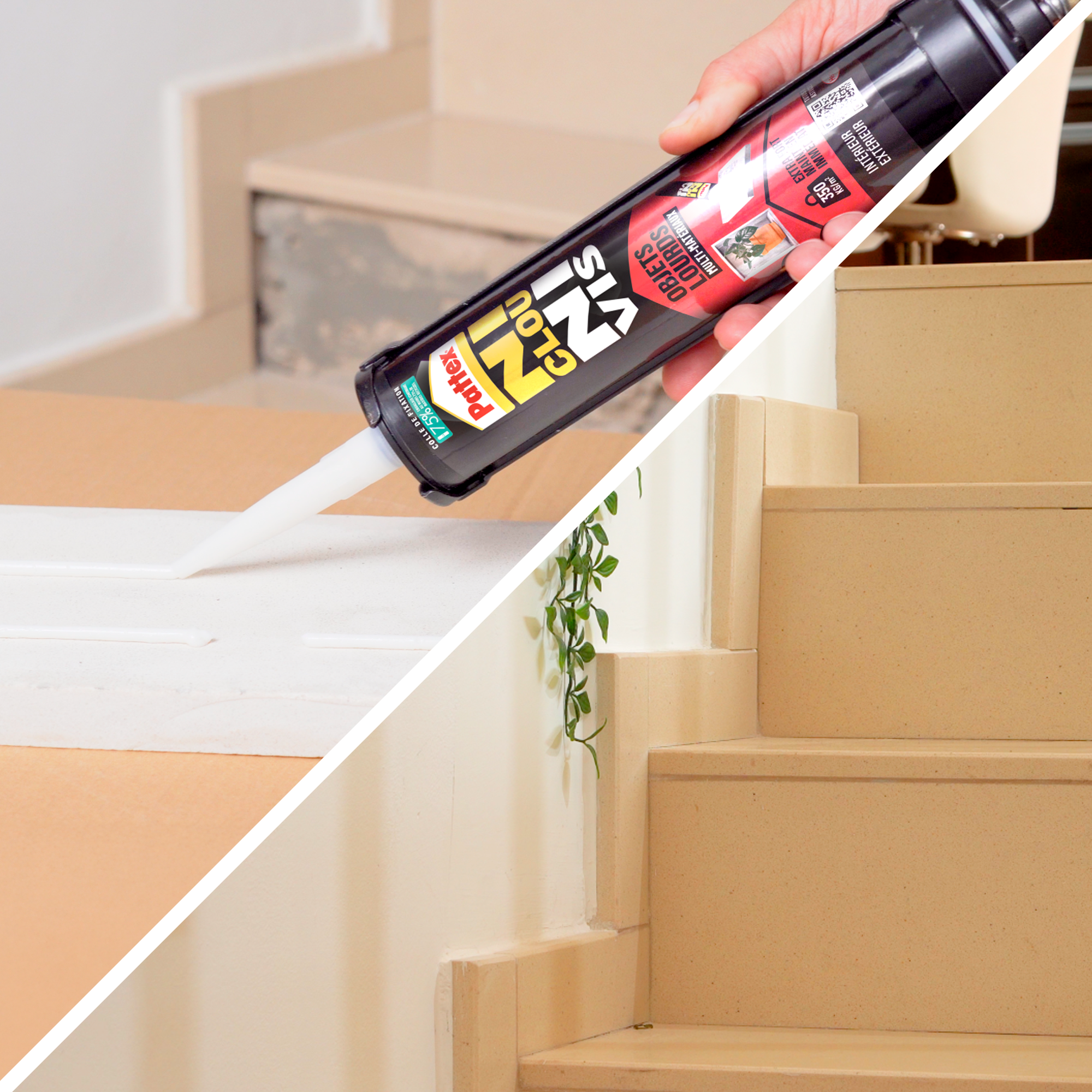 Colle de fixation pâte MS polymère Ncnv objets lourds PATTEX, 460 g blanc - 5