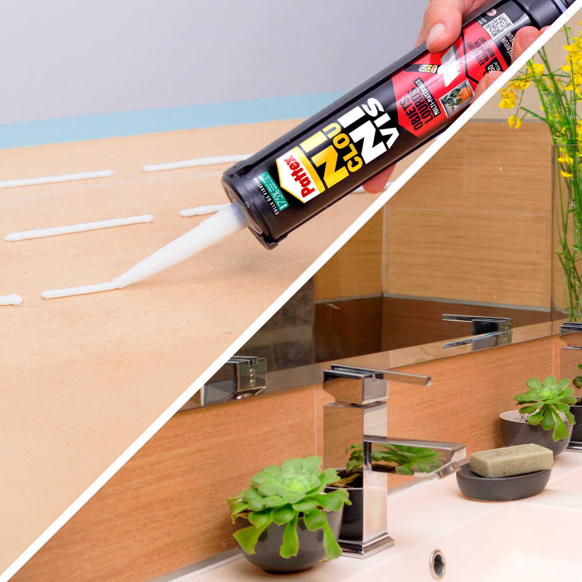 Colle de fixation pâte MS polymère Ncnv objets lourds PATTEX, 460 g blanc - 4