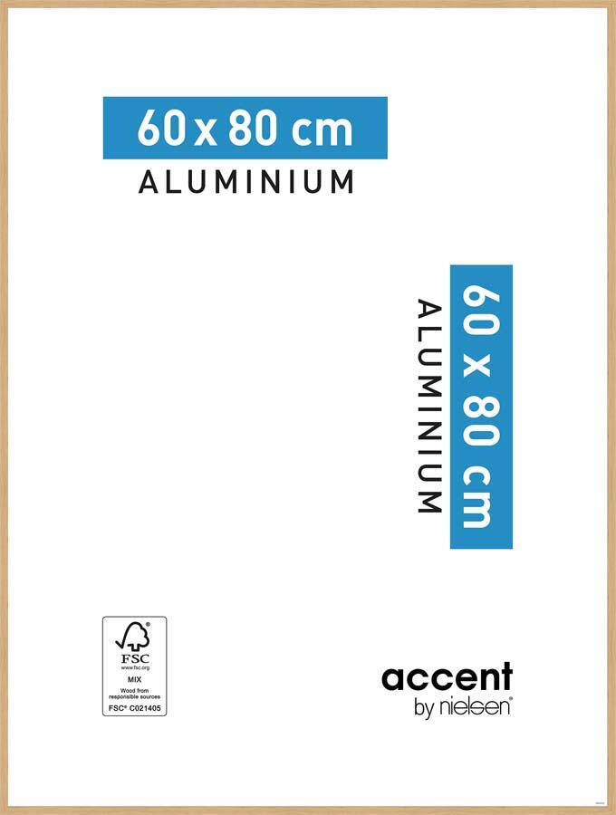 Ramka na zdjęcia Accent 60 x 80 cm dąb aluminiowa - 3