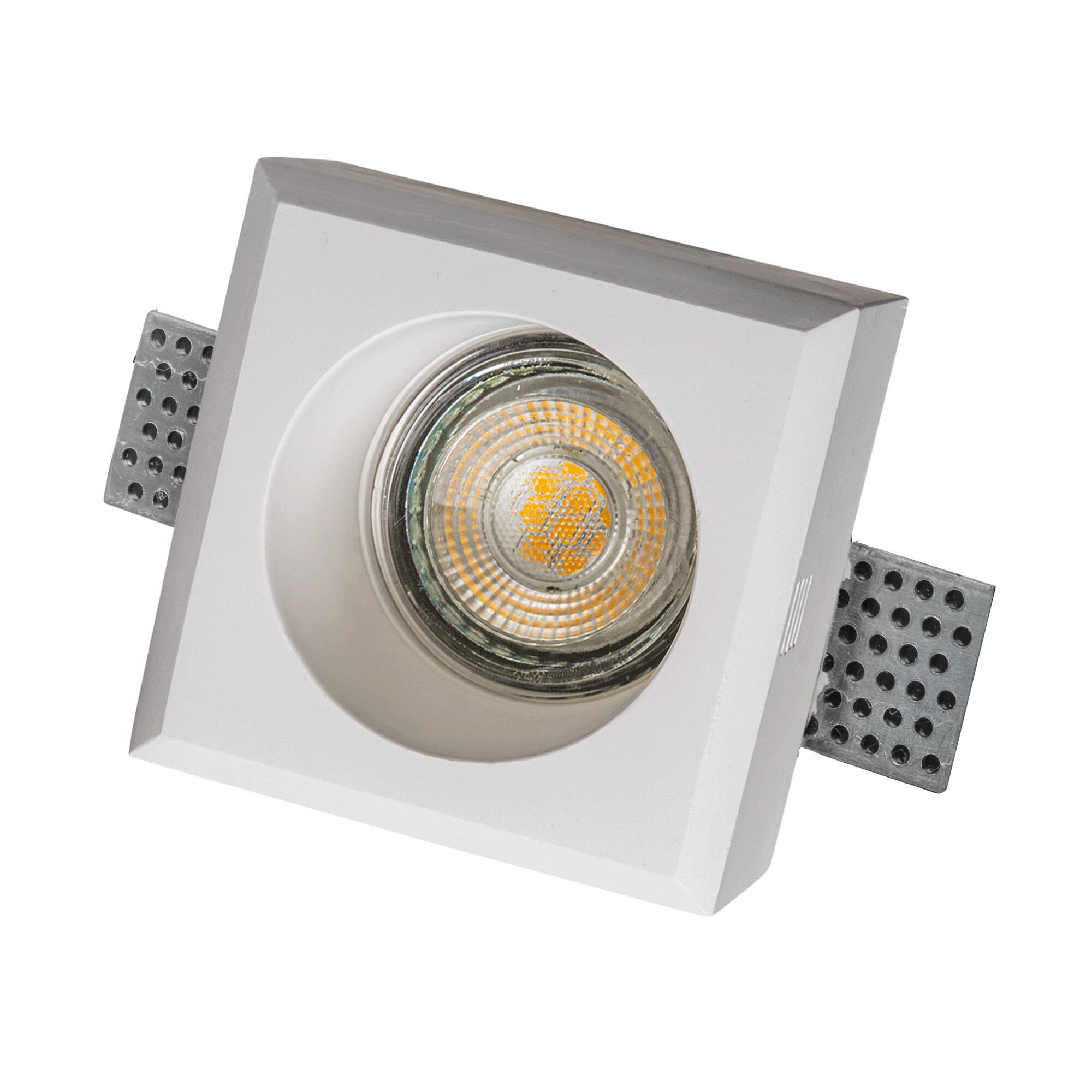 Alverlamp  Downlight Led Empotrable Cuadrado 749 Luz Neutro 4000K Ip20, Foco Led Empotrado Para Techos Blanco , Leroy Merlin